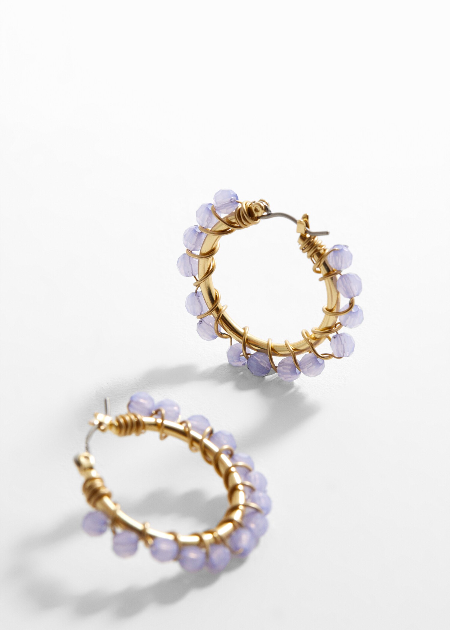 Bead loop earrings - Medium plane