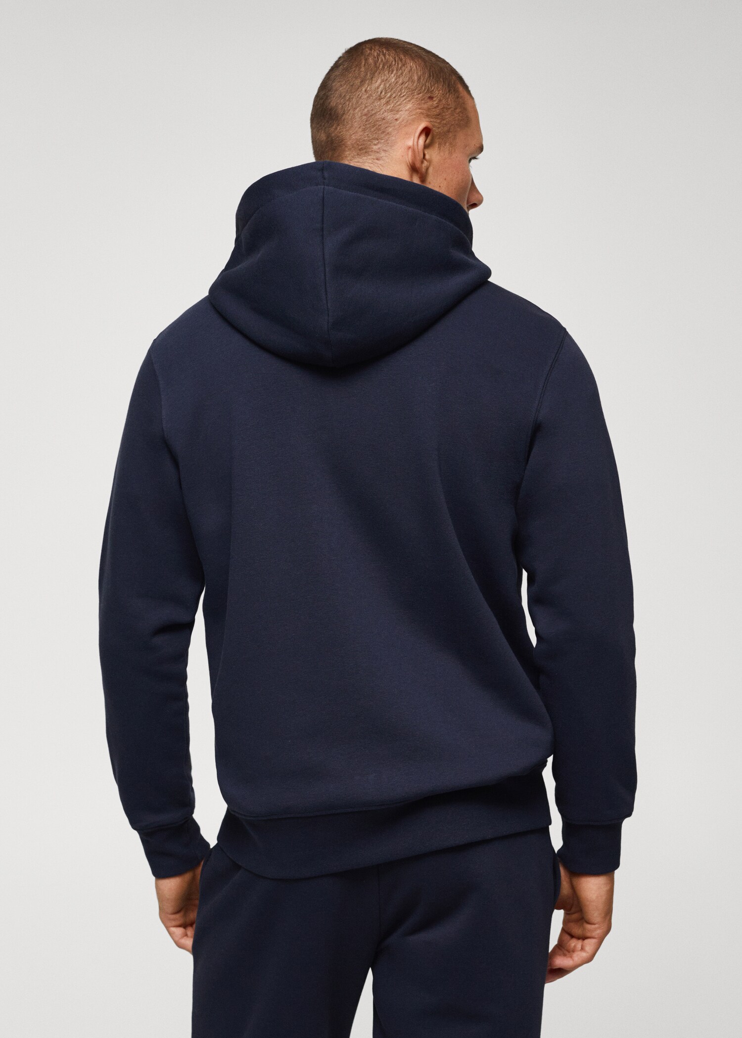 Felpa cotone cappuccio zip - Retro dell'articolo
