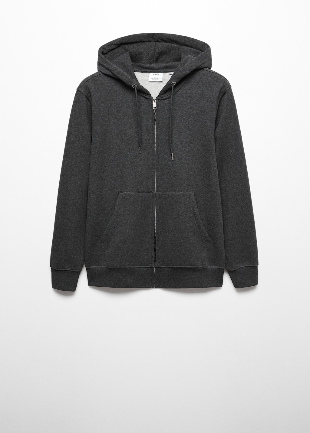 Cotton zip-up hoodie - Men | MANGO OUTLET USA