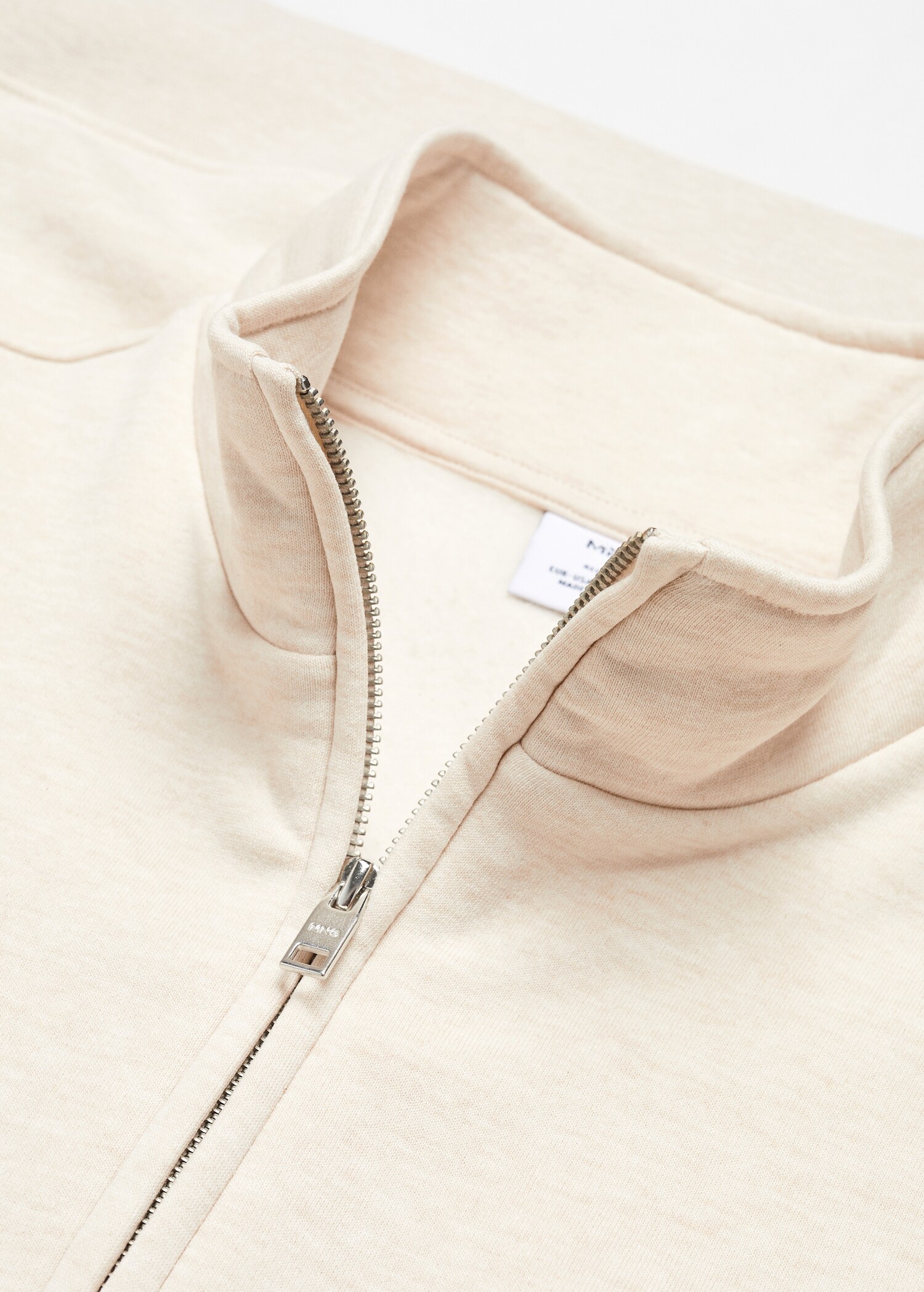 Cotton sweatshirt with zipper neck - Details of the article 8