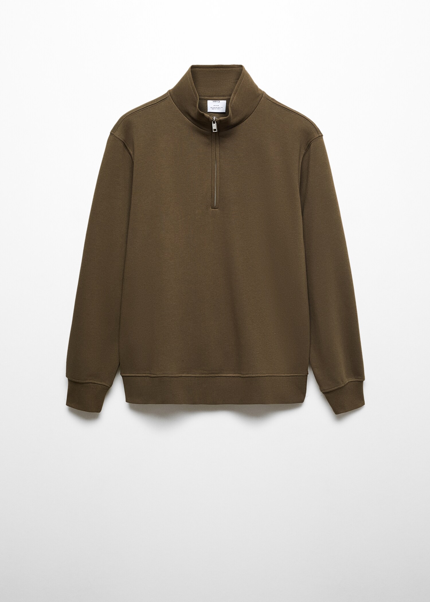 Cotton sweatshirt with zipper neck - Article without model