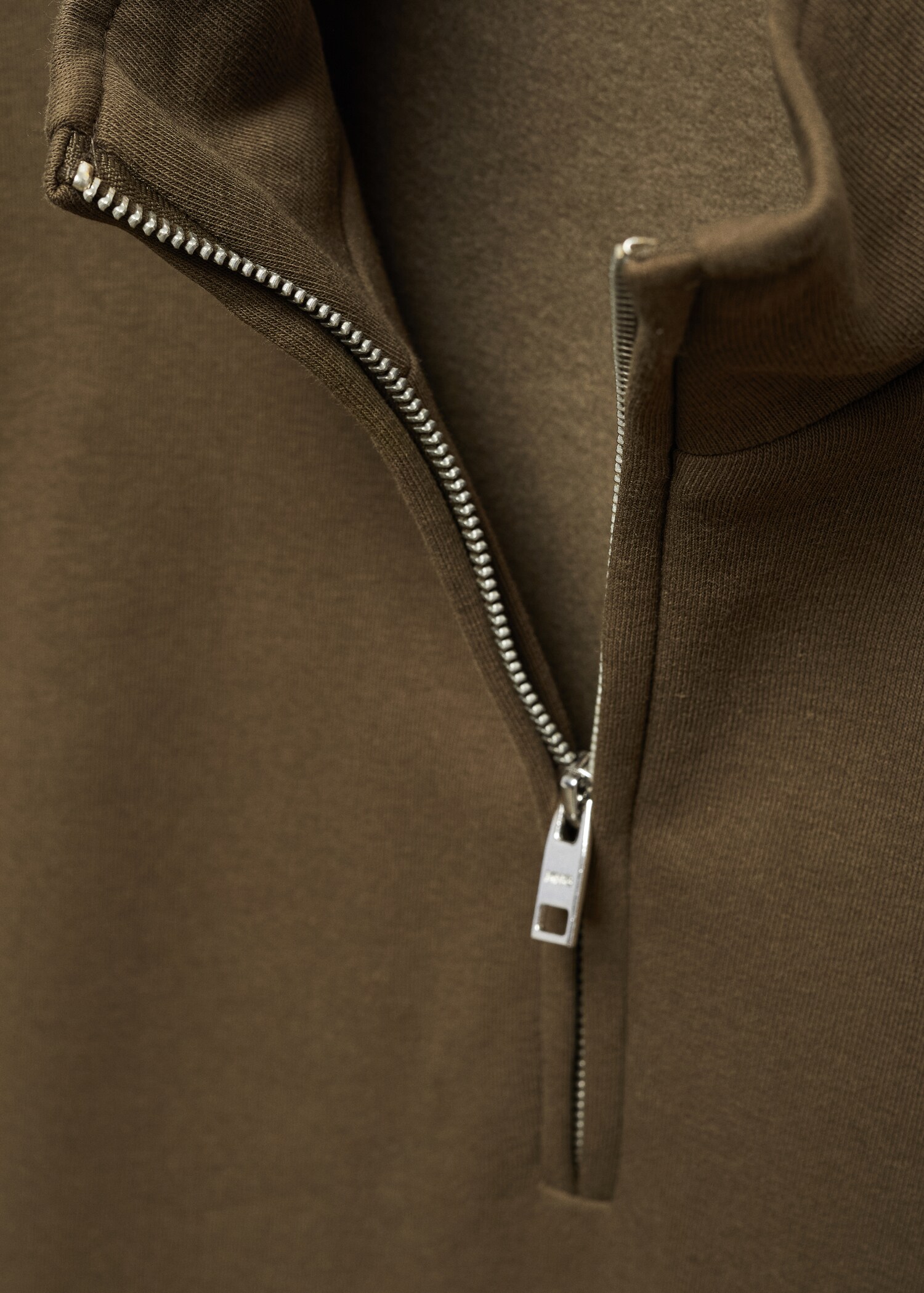 Cotton sweatshirt with zipper neck - Details of the article 8