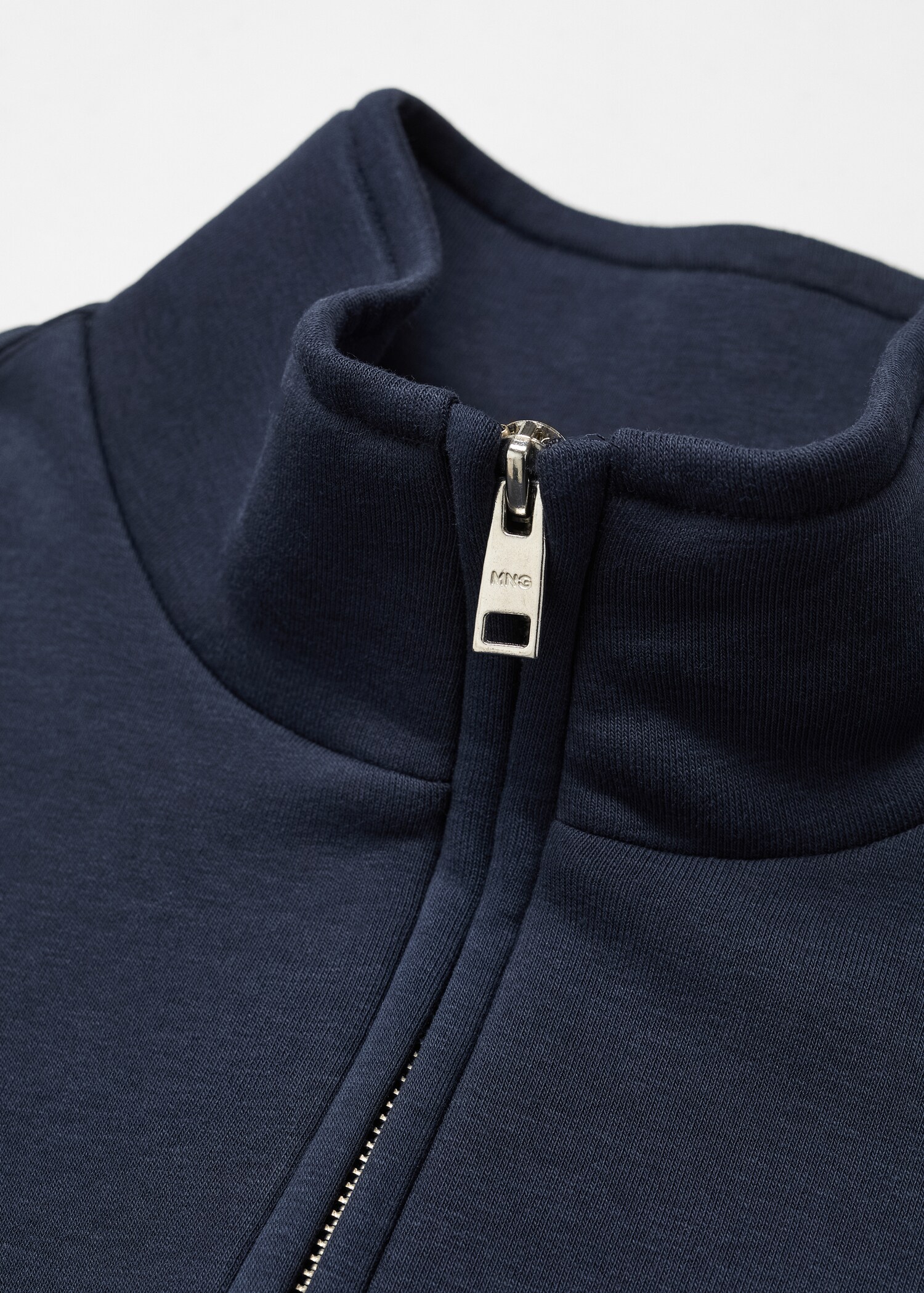 Cotton sweatshirt with zipper neck - Details of the article 8