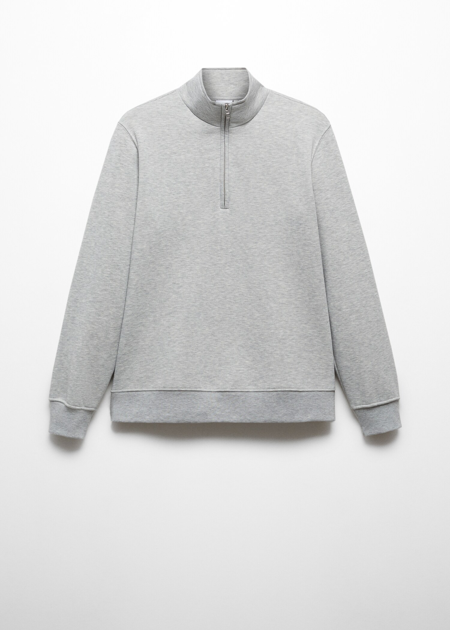 Cotton sweatshirt with zipper neck - Article without model