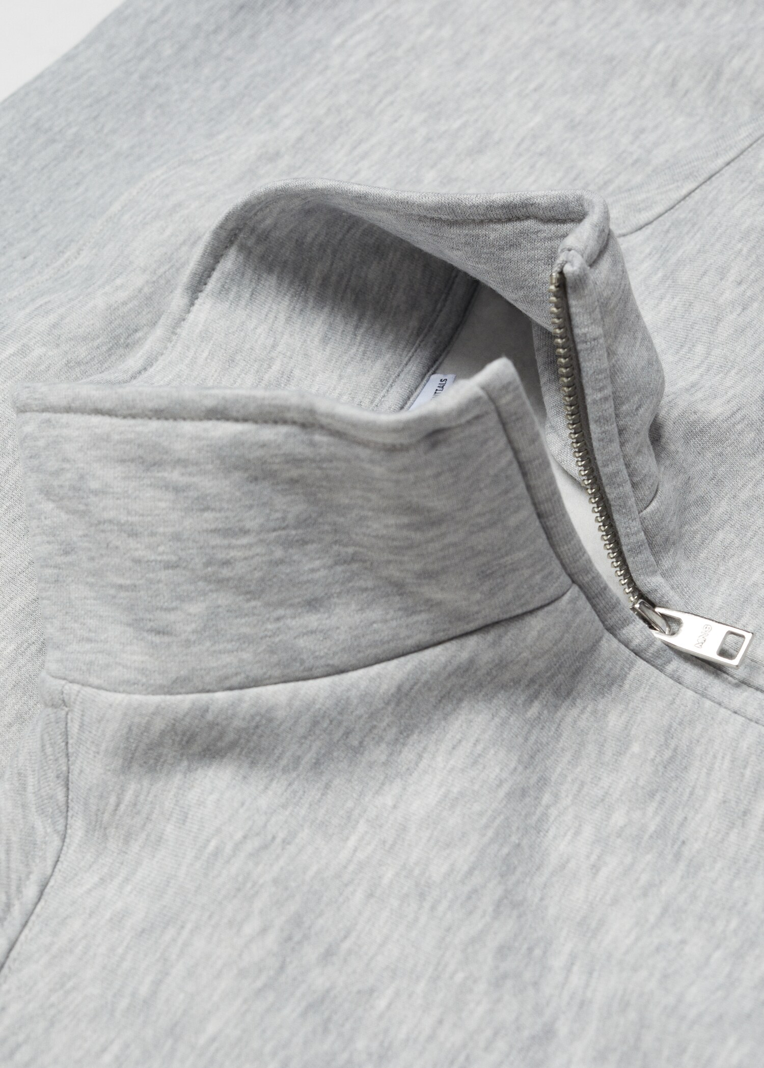 Cotton sweatshirt with zipper neck - Details of the article 8