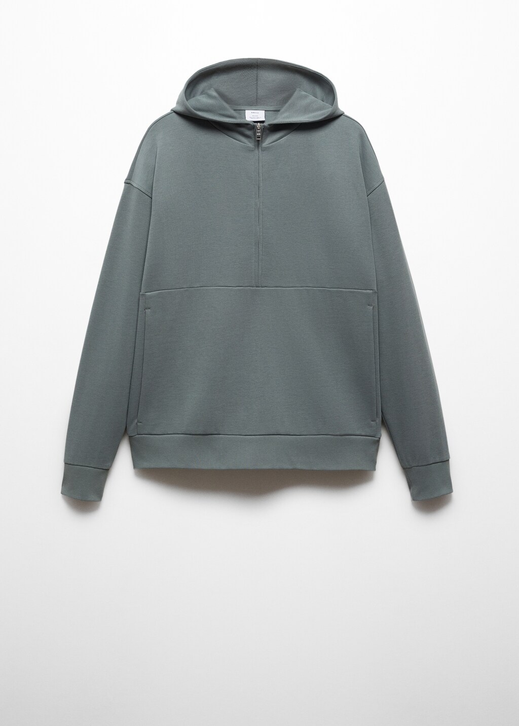 Oversized cotton sweatshirt with zipper Men MANGO OUTLET USA
