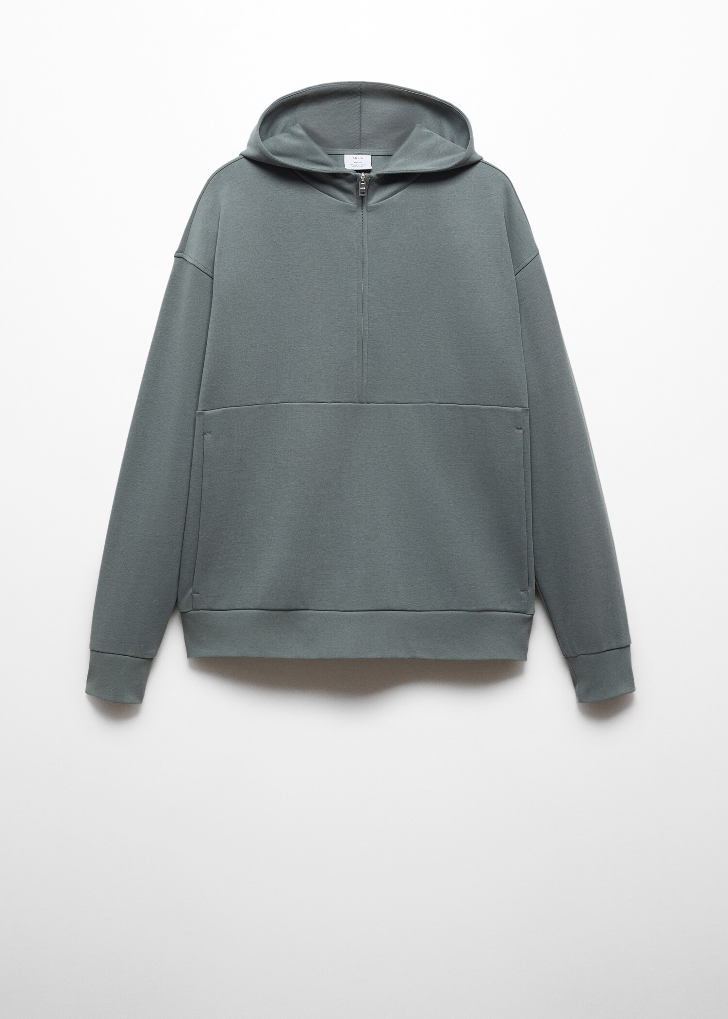 Oversized cotton sweatshirt with zip - Article without model