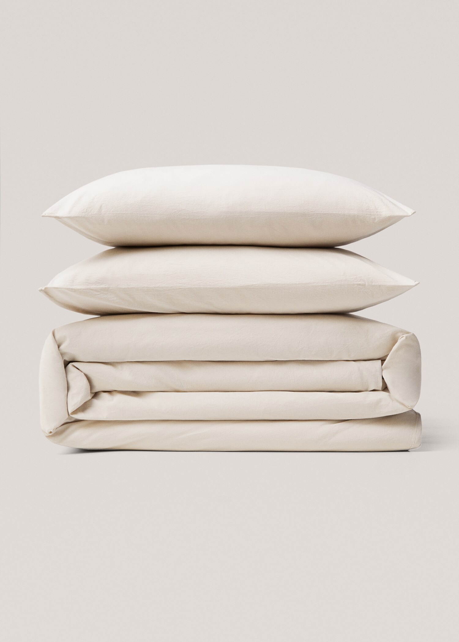 Bettbezug aus gewaschener Baumwolle für 135 cm Bett - Artikel ohne Model