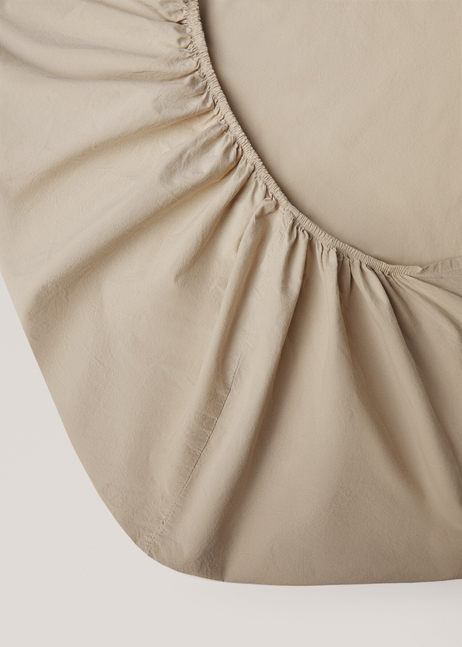 Washed cotton fitted sheet 160x200cm - Details of the article 1