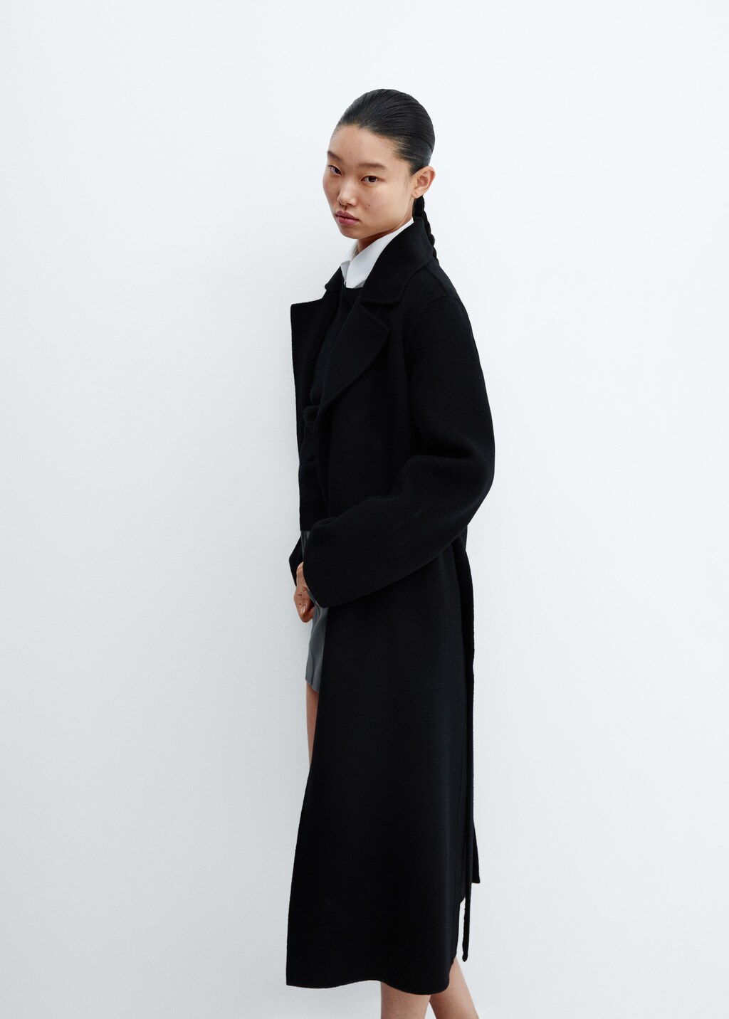 ジャケット・アウター URU 19AW WOOL CHECK BELTED COAT Lofty Italian Wool-Blend Belted Jacket in Jackets