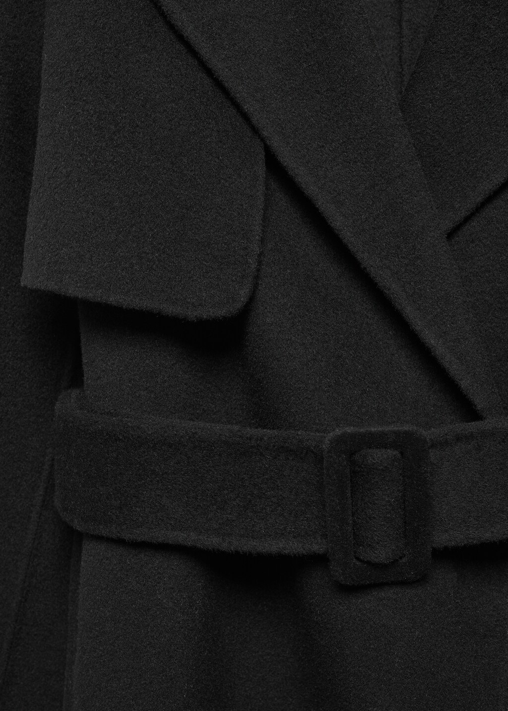 Wool coat with handmade belt - Women | MANGO OUTLET USA