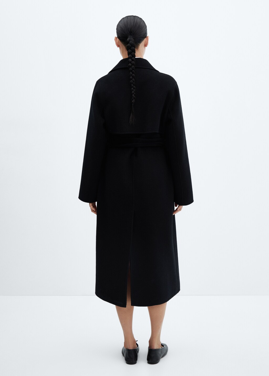 Wool coat with handmade belt - Women | MANGO OUTLET USA