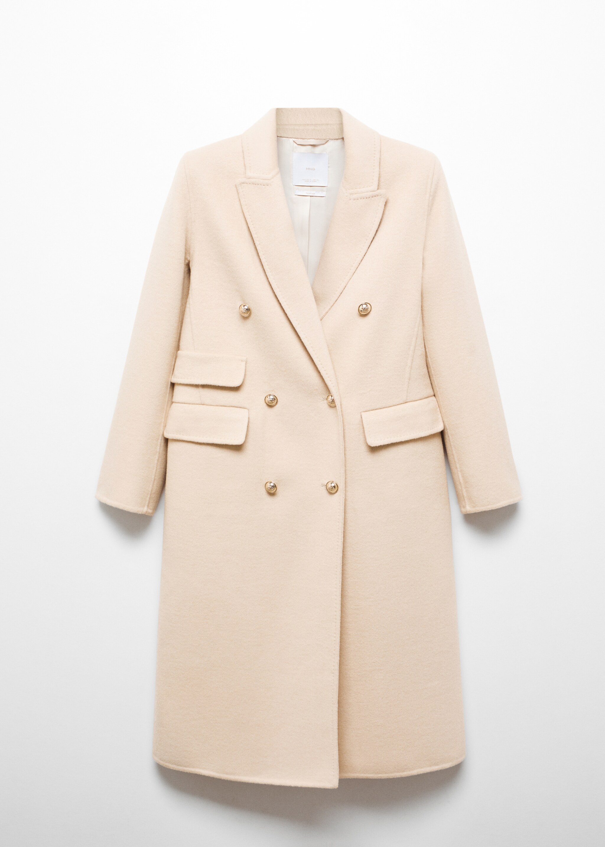 Handmade buttoned wool coat - Article without model
