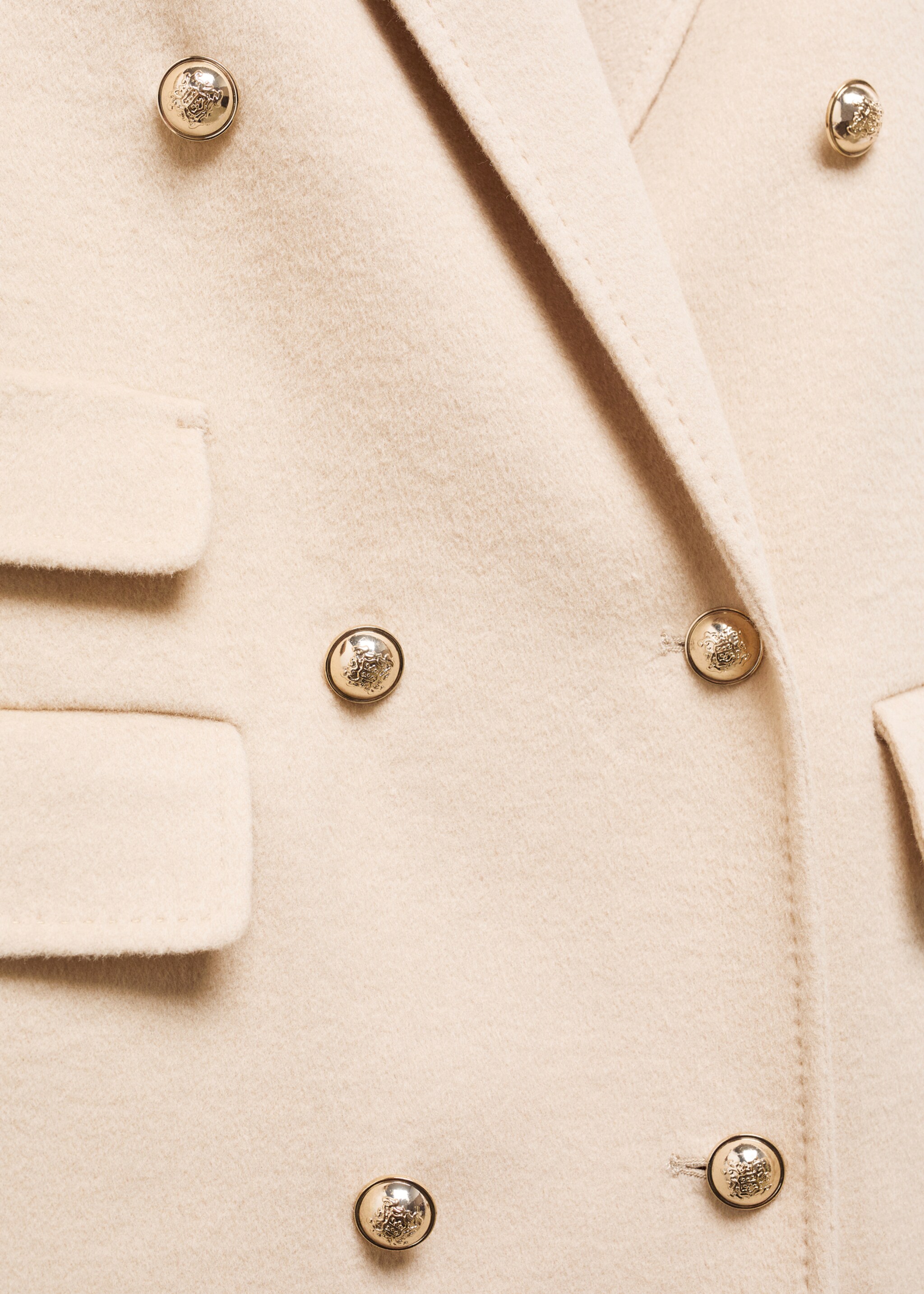 Handmade buttoned wool coat - Details of the article 8