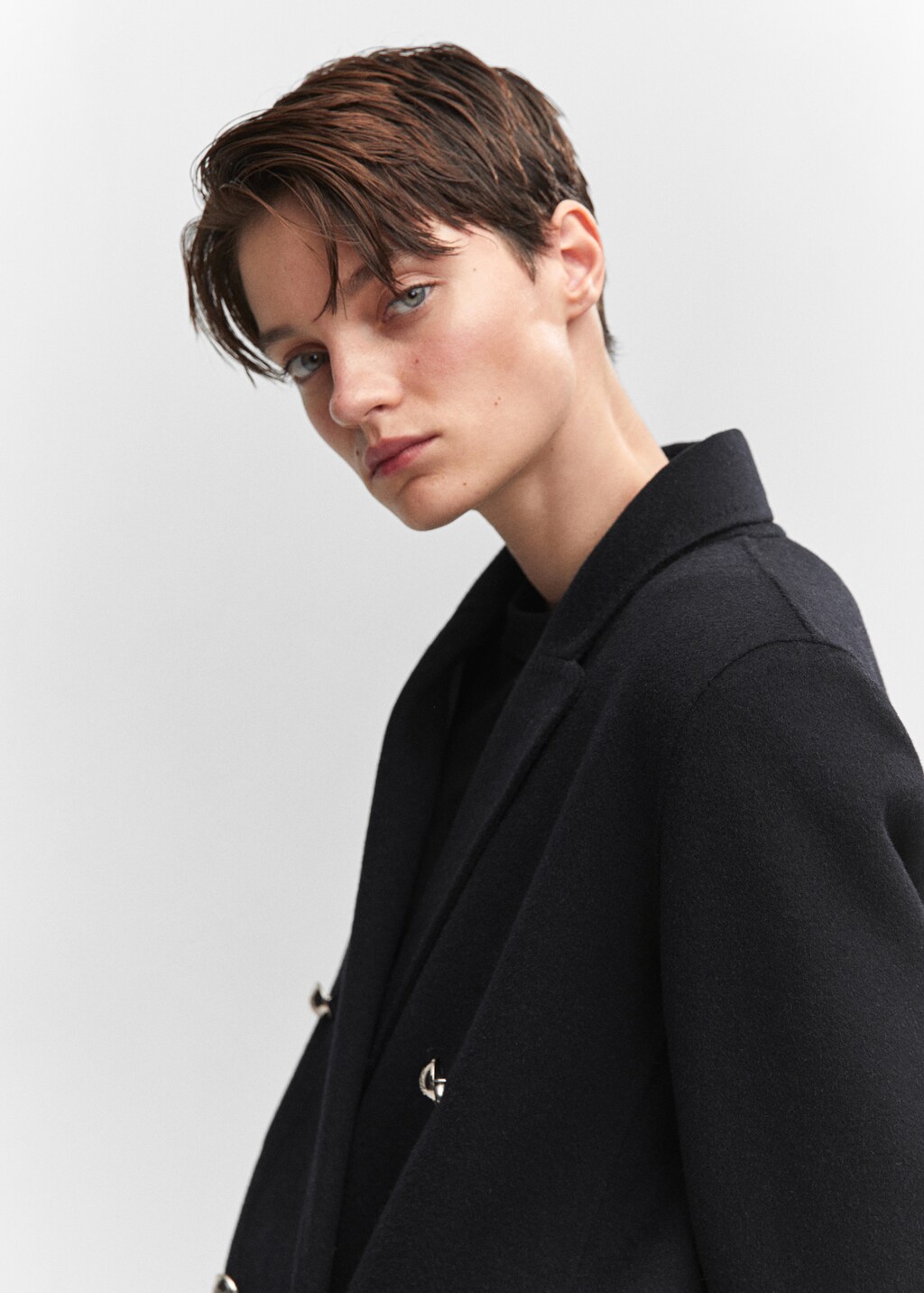 Handmade buttoned wool coat Women MANGO OUTLET Netherlands