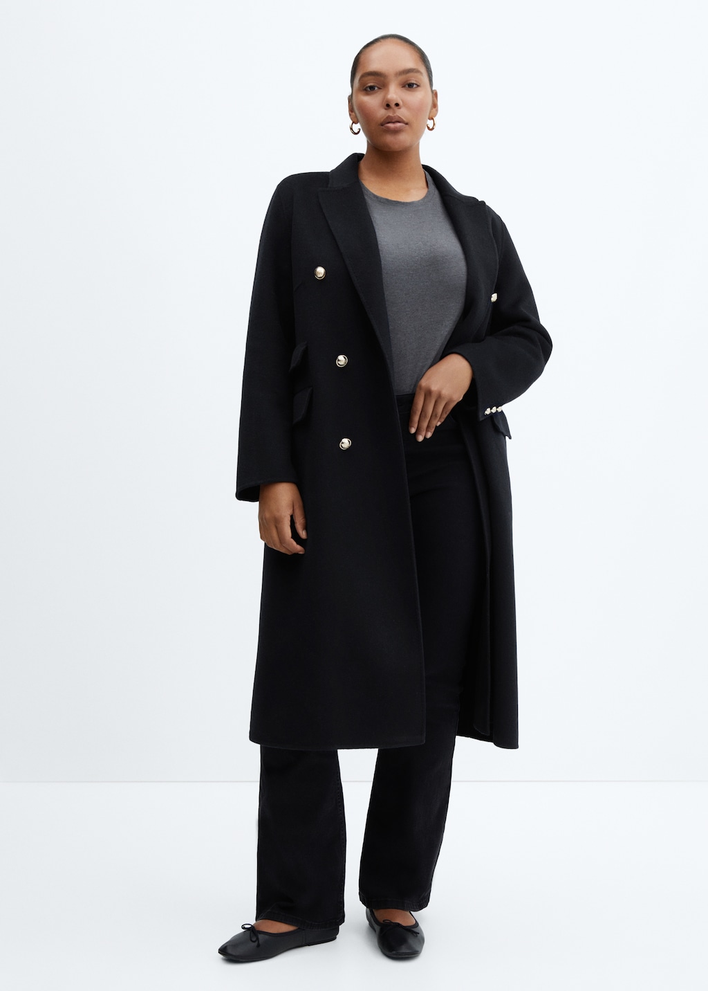 Handmade buttoned wool coat - Women | MANGO OUTLET USA