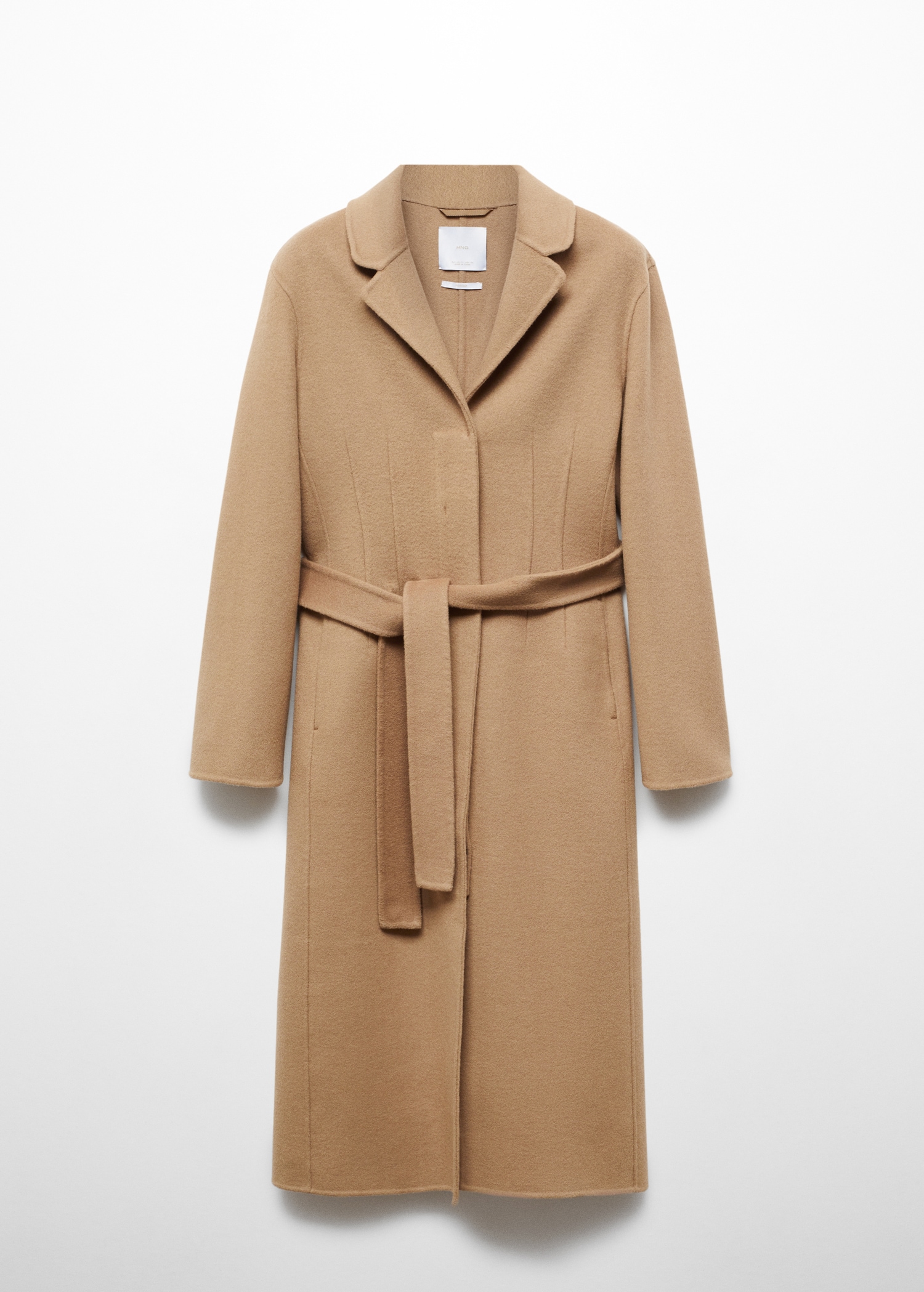 Mujer Mango Outlet Abrigo De Punto Camel Mango Abrigo Lana