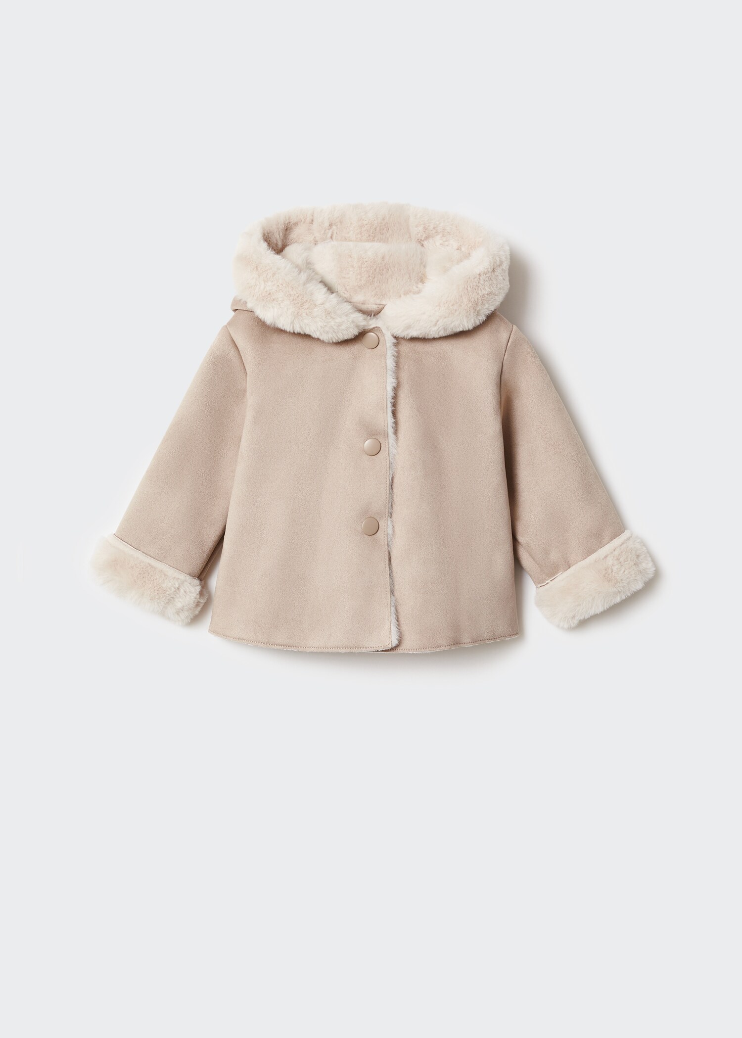 Manteau double face imitation fourrure - Article sans modèle