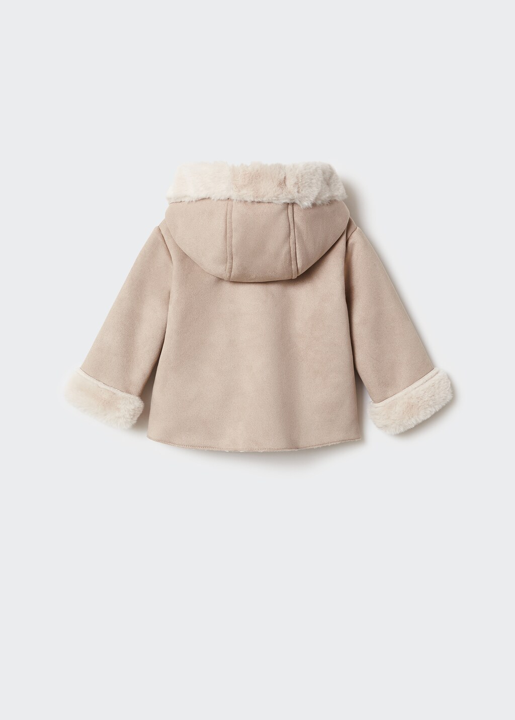 Shearling lined coat Girls MANGO OUTLET USA