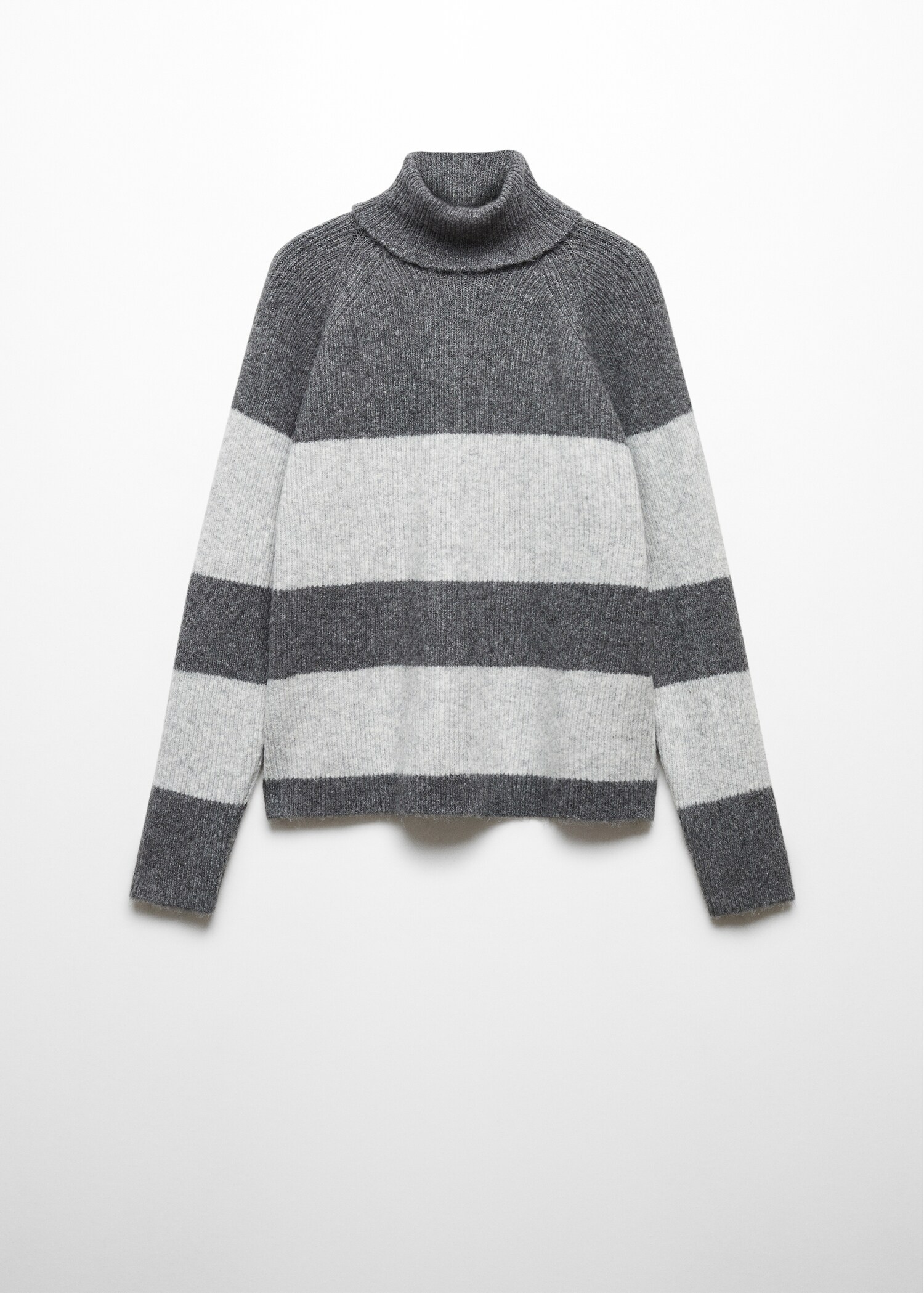 Stand-collar striped sweater - Article without model