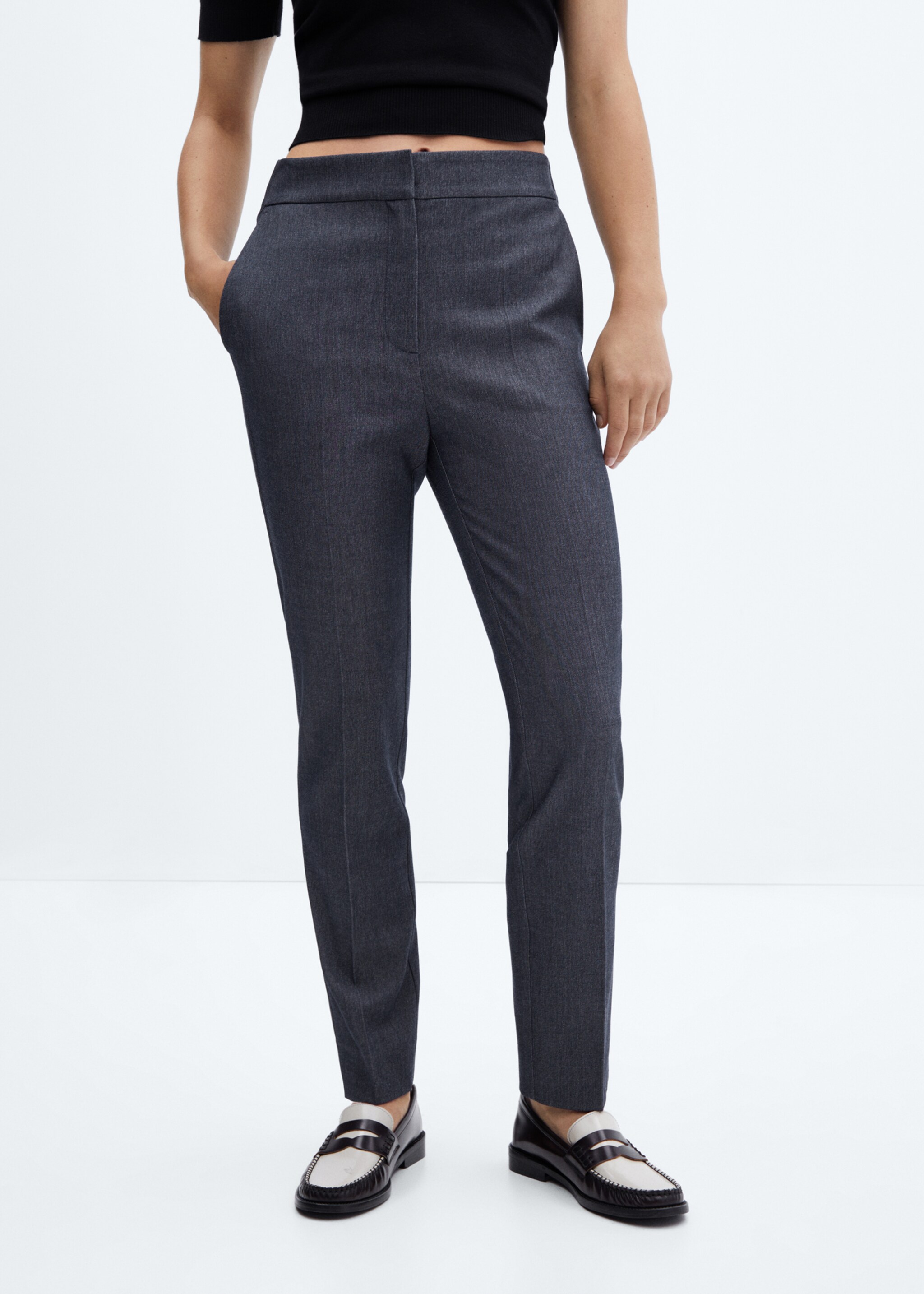 Mid-rise skinny trousers - Medium plane, Indigo Blue. Ref: 57006729-00.