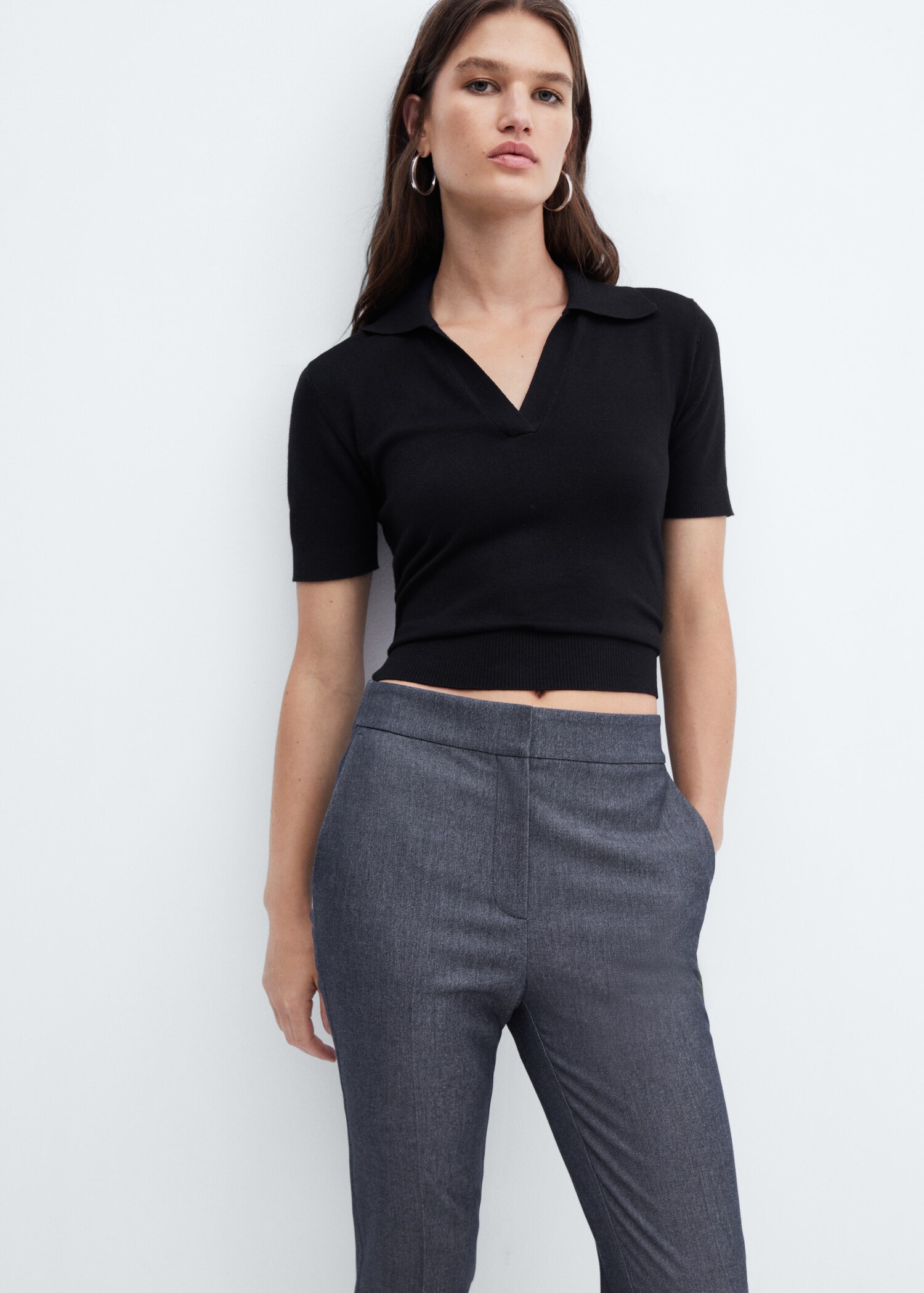 Mid-rise skinny trousers - Details of the article 1