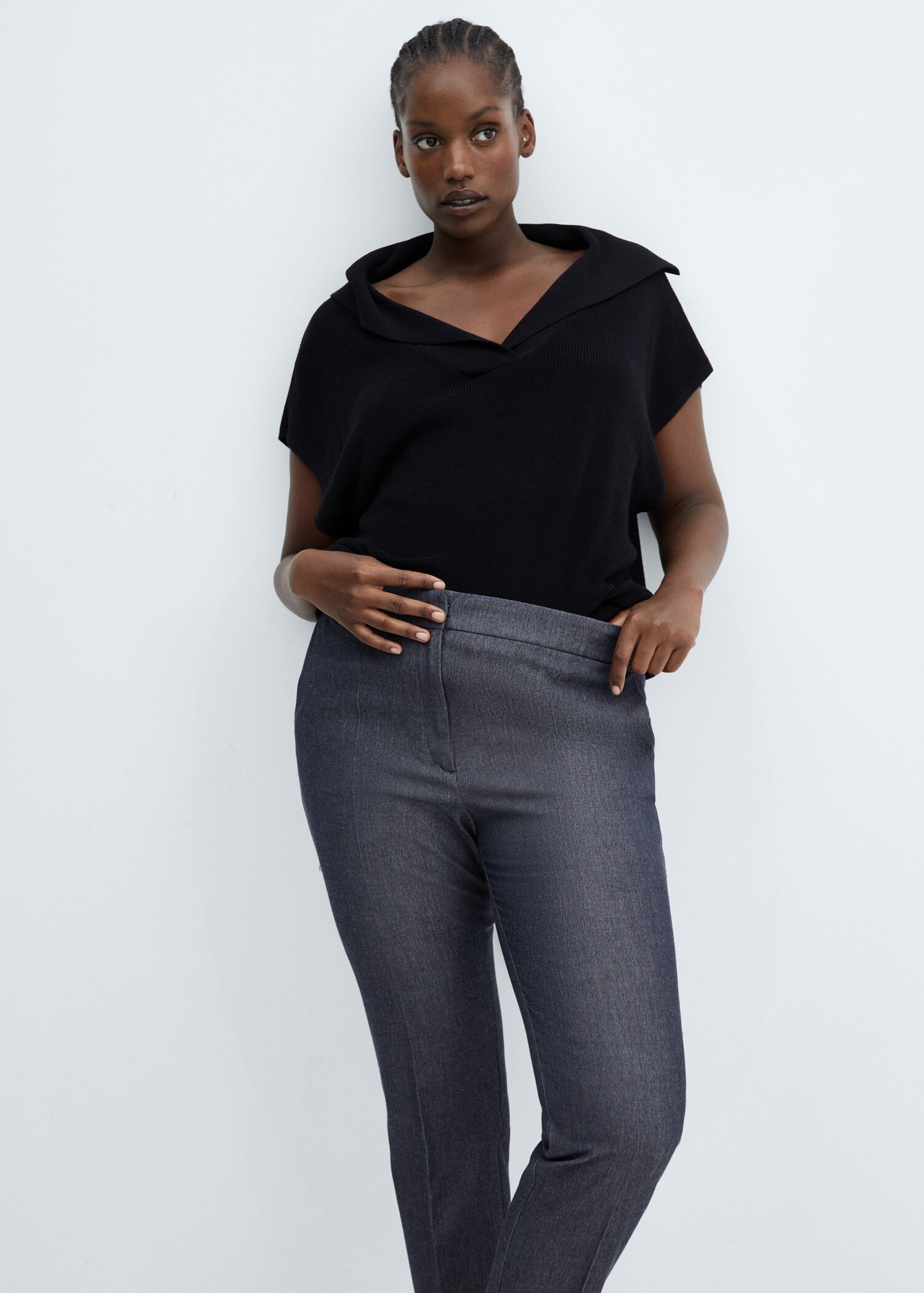 Mid-rise skinny trousers - Details of the article 4