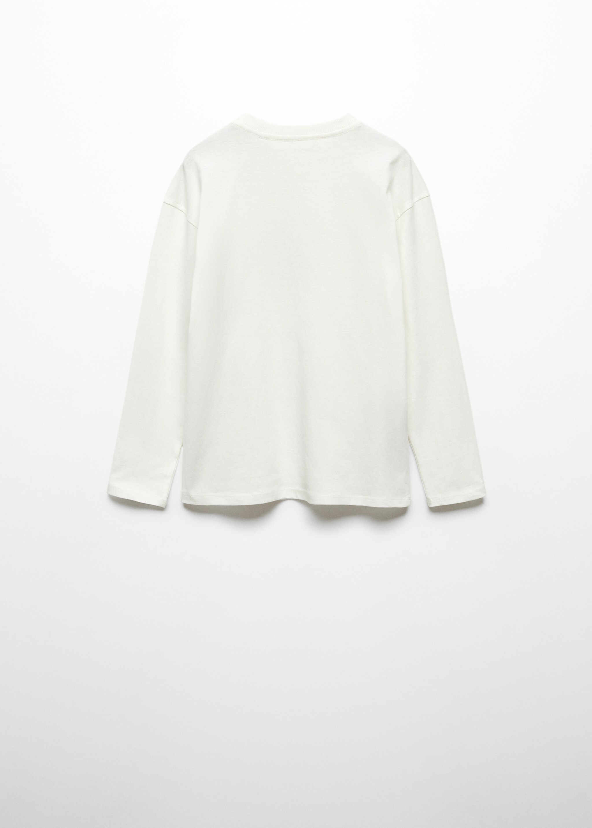 Printed long sleeve t-shirt - Reverse of the article, Off White. Ref: 57007119-00.