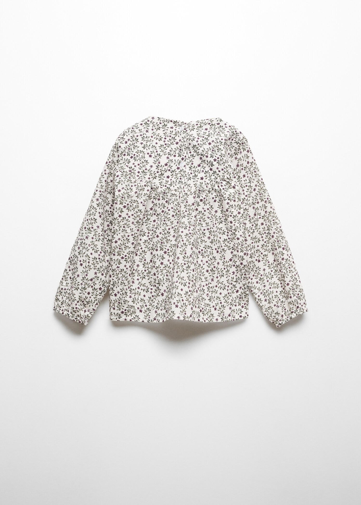Blusa floral algodón - Reverso del artículo