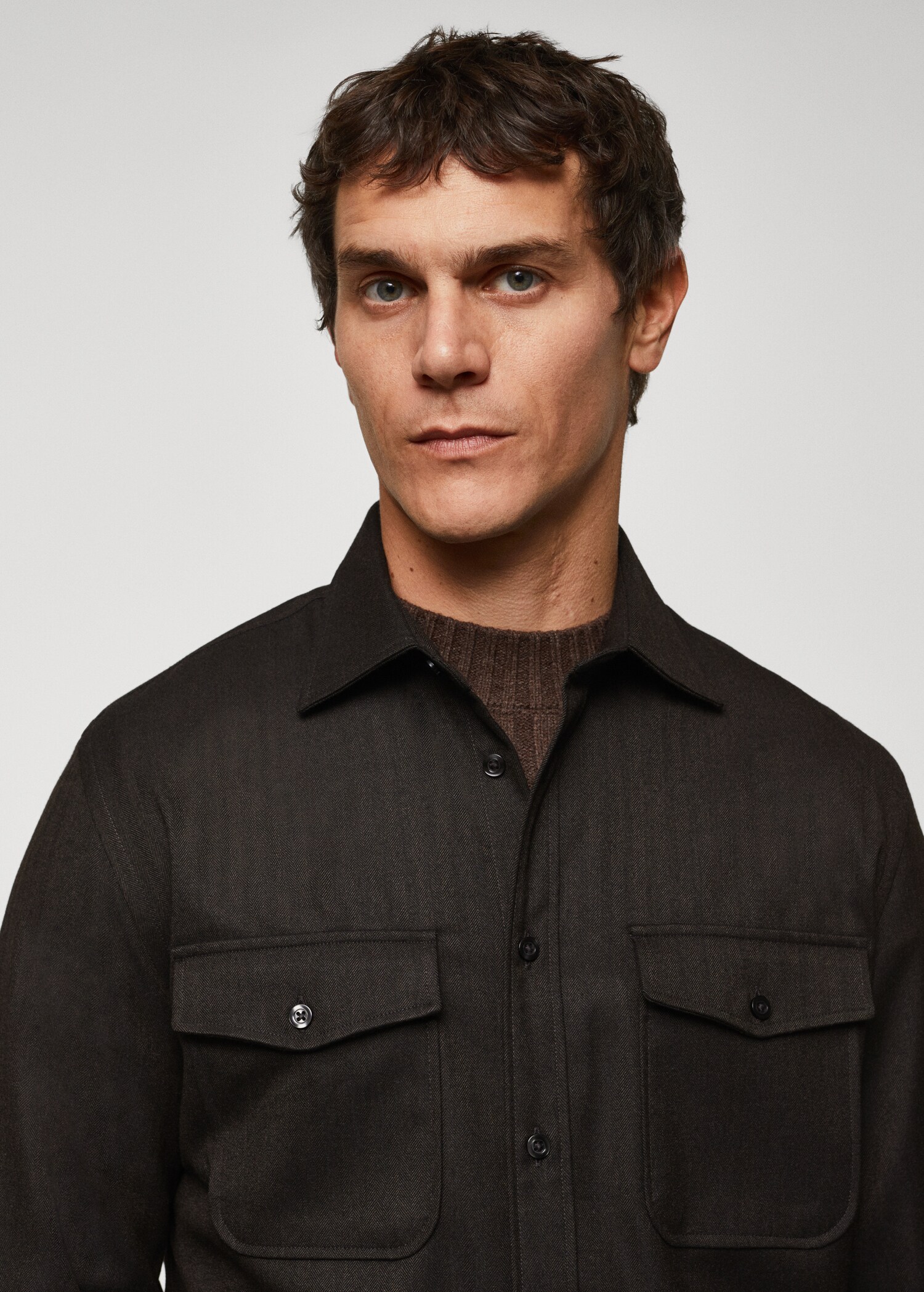 Pocketed cotton overshirt - Details of the article 1