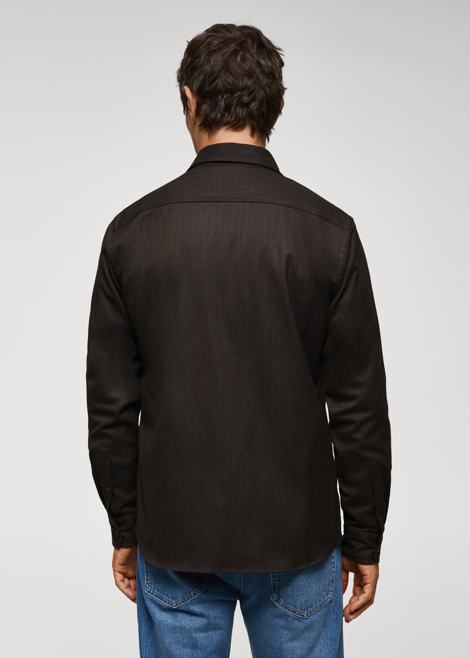 Pocketed cotton overshirt - Reverse of the article