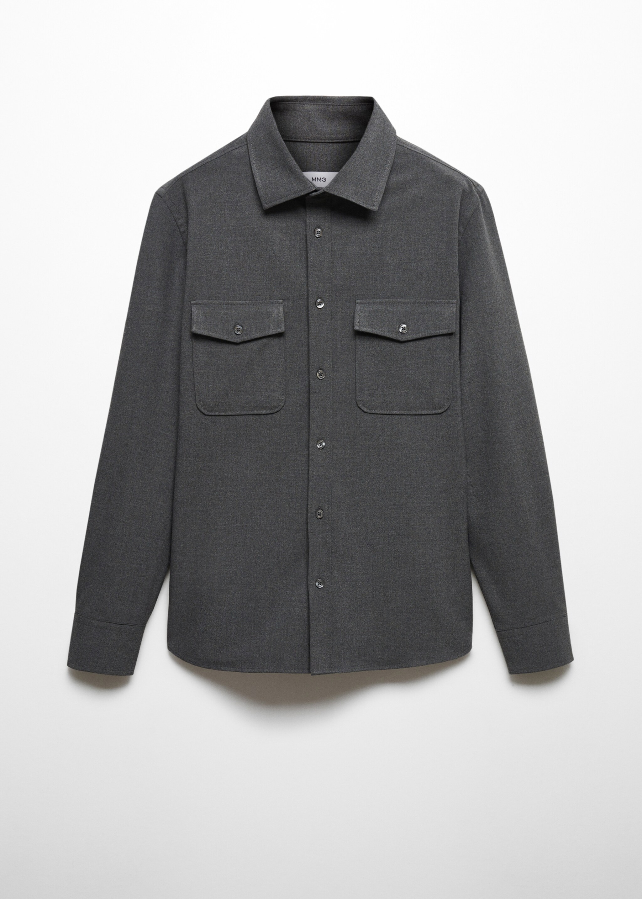 Pocketed cotton overshirt - Article without model