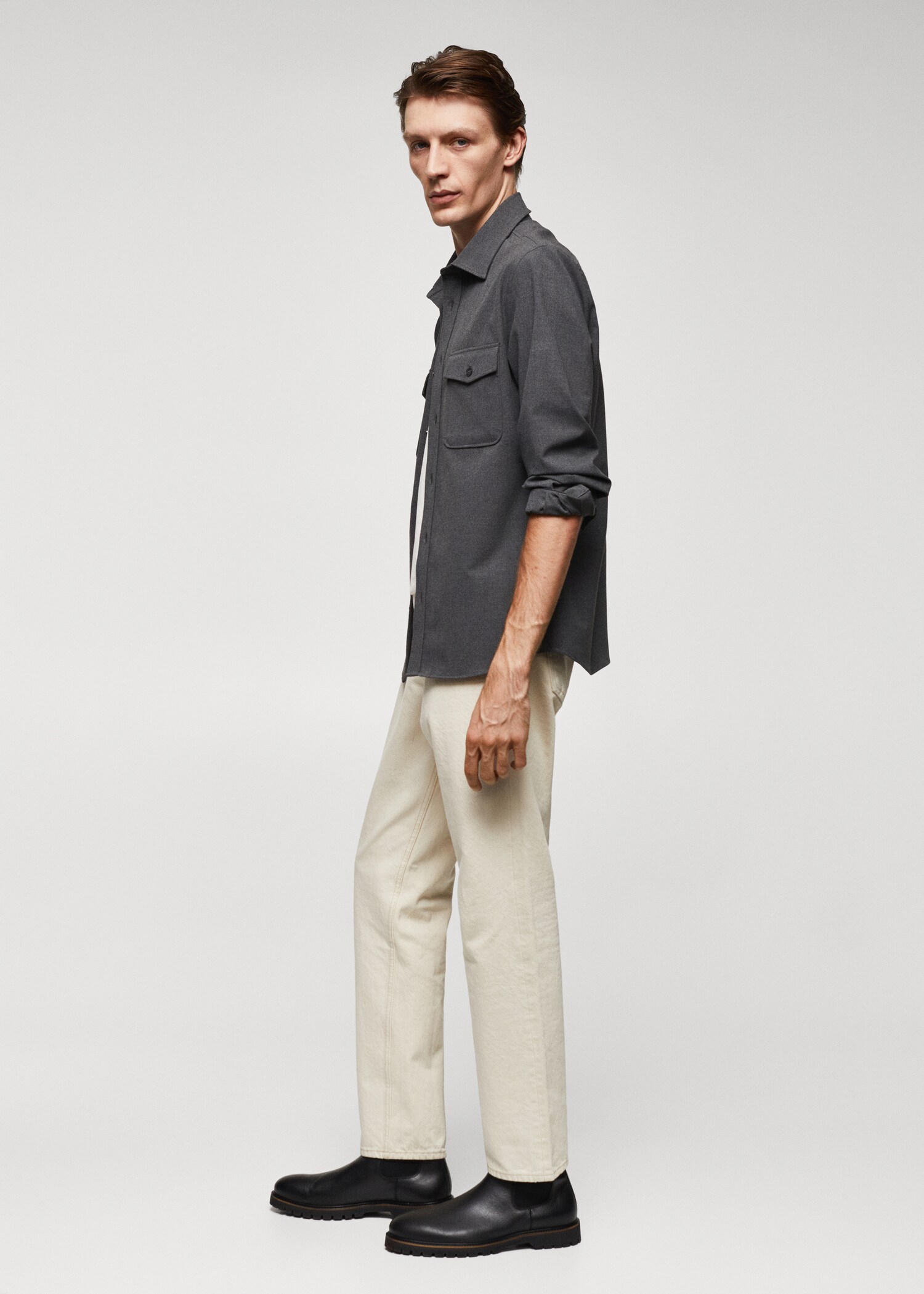 Pocketed cotton overshirt - Details of the article 2
