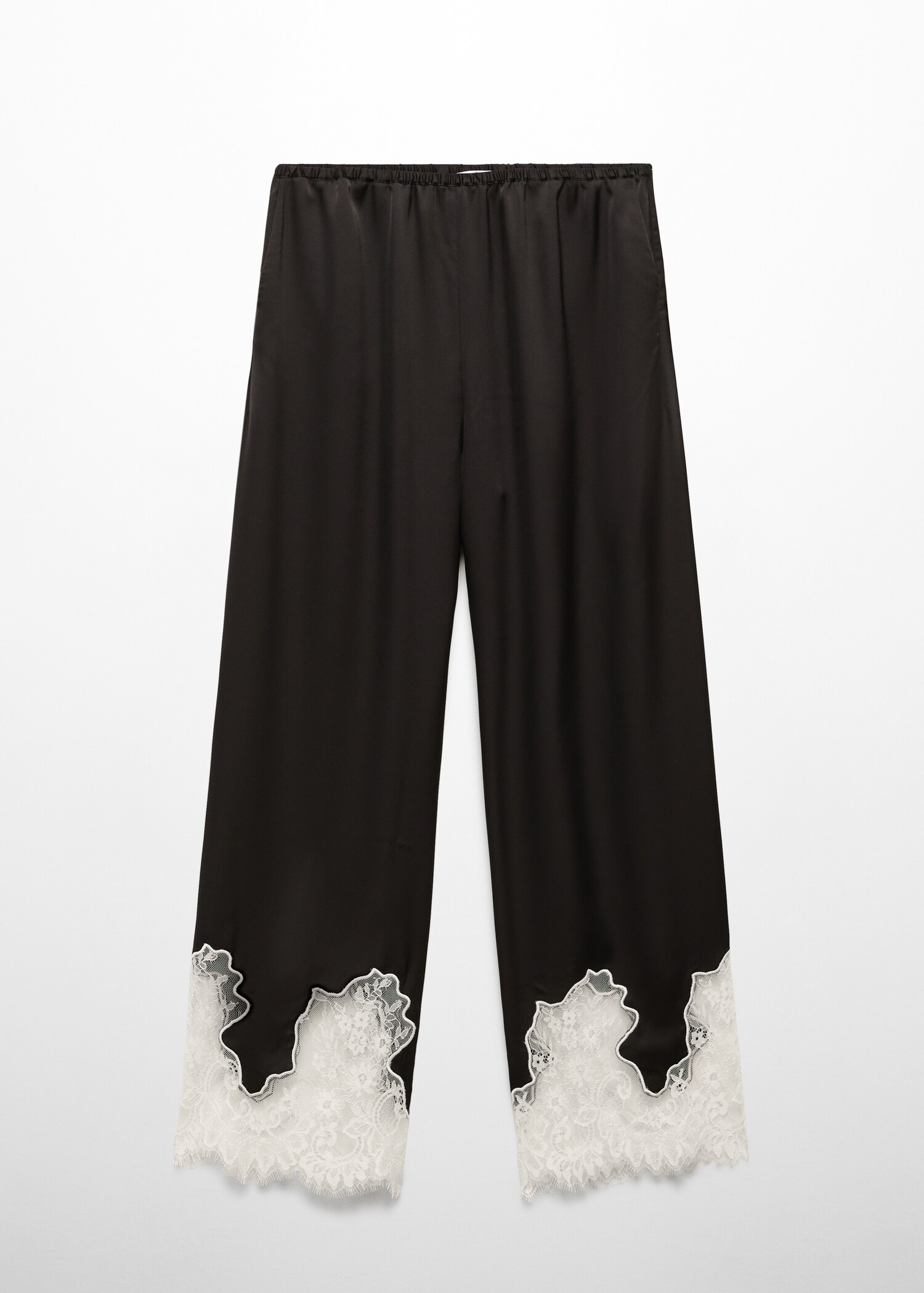 Trousers with lace hem detail - Article without model