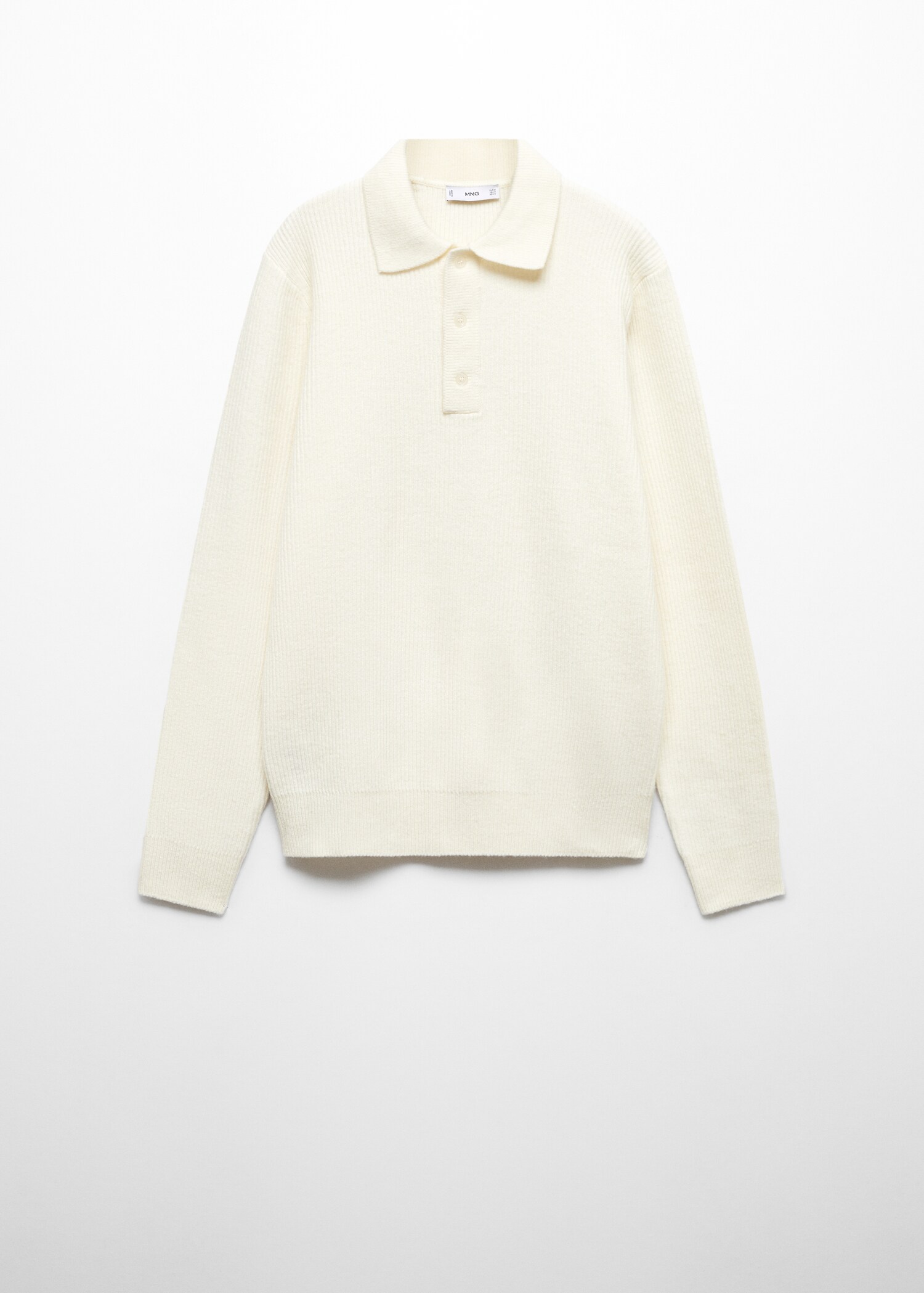 Ribbed knit polo shirt - Article without model