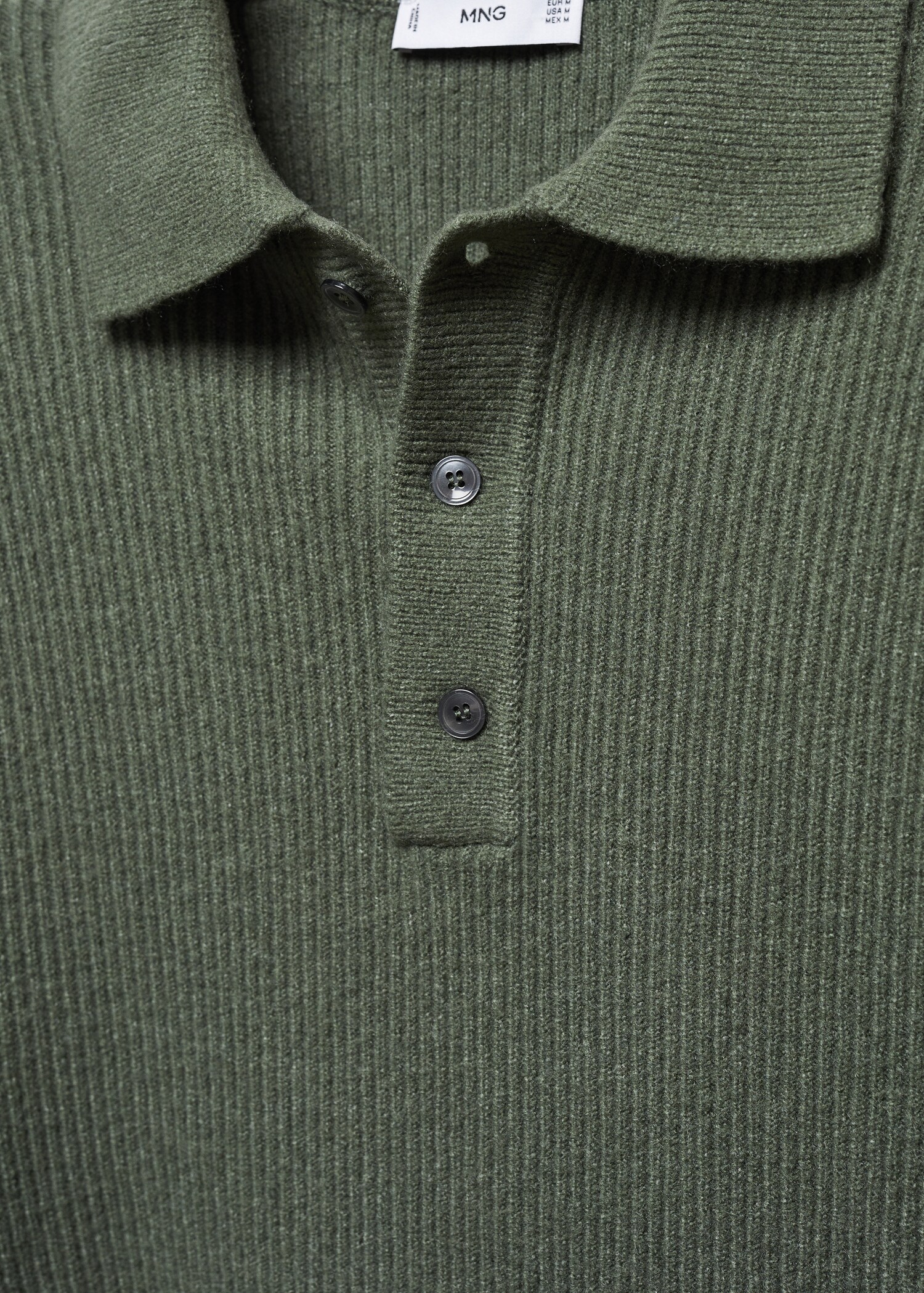 Ribbed knit polo shirt - Details of the article 8