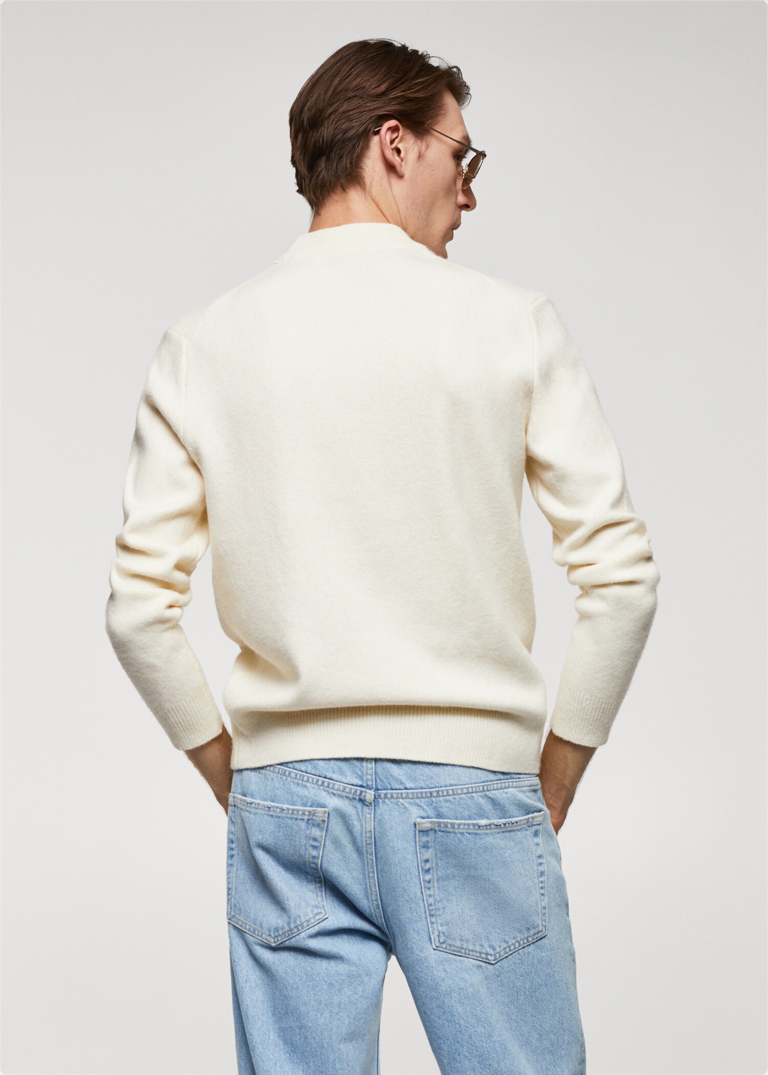 Wool-blend perkins-neck sweater - Reverse of the article