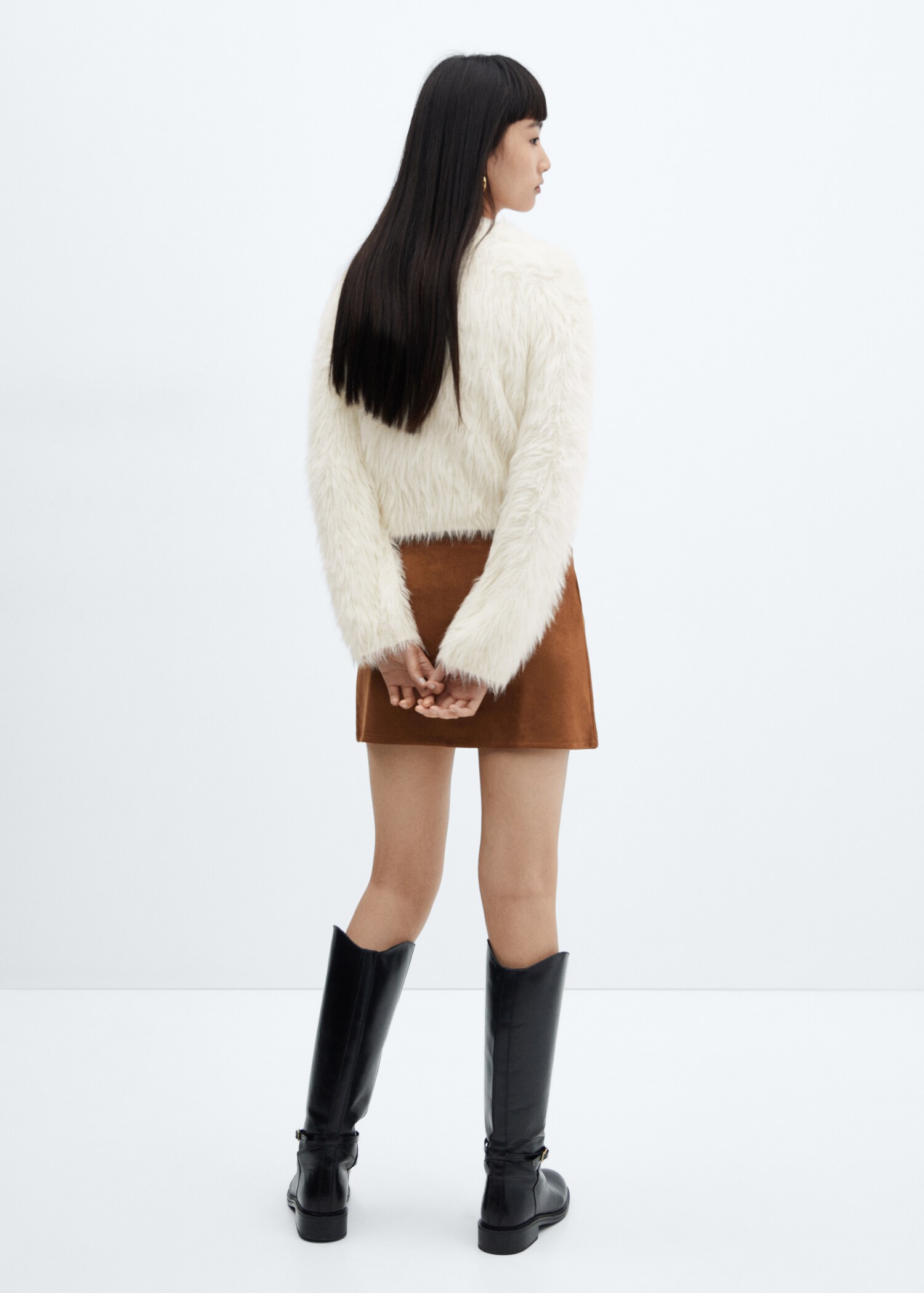 Pullover pelliccia girocollo - Retro dell'articolo