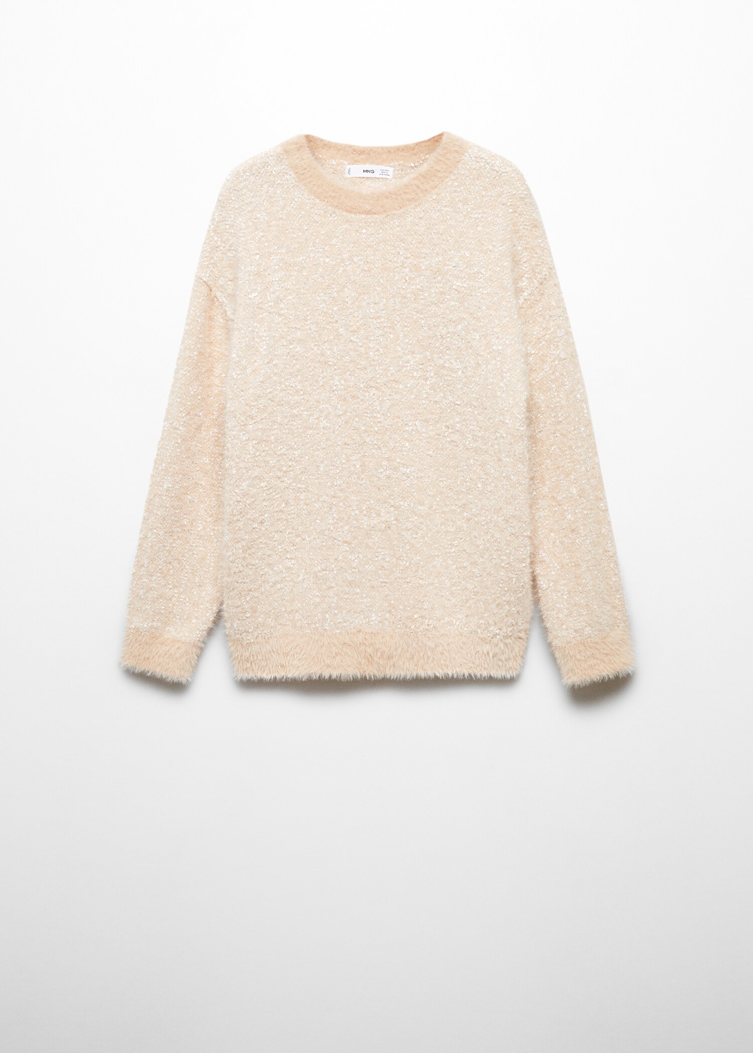 Sweater with fur-effect trim - Article without model