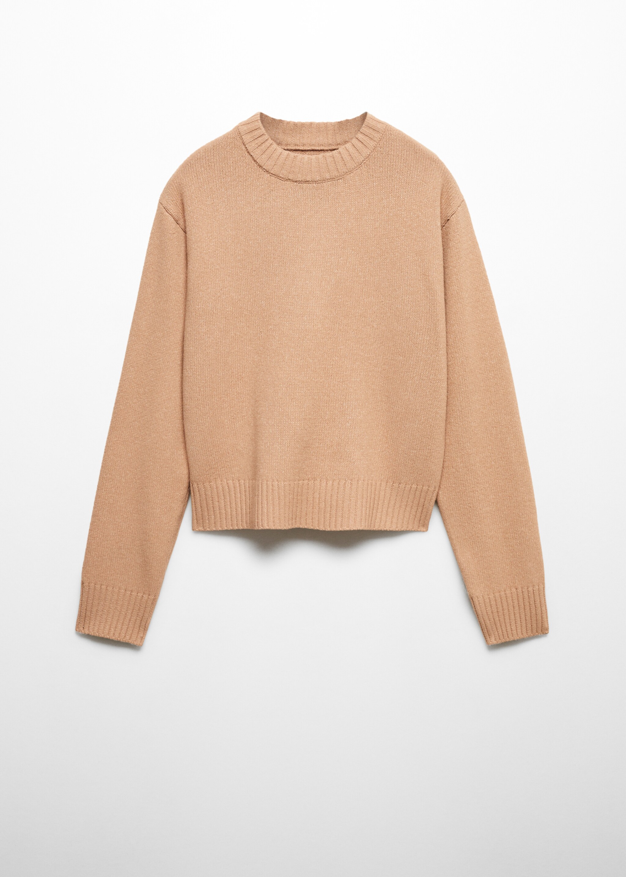 Sweter z dzianiny z okrągłym dekoltem - Artykuł bez modela/modelki, Średni Brązowy. Ref: 57007739-00.