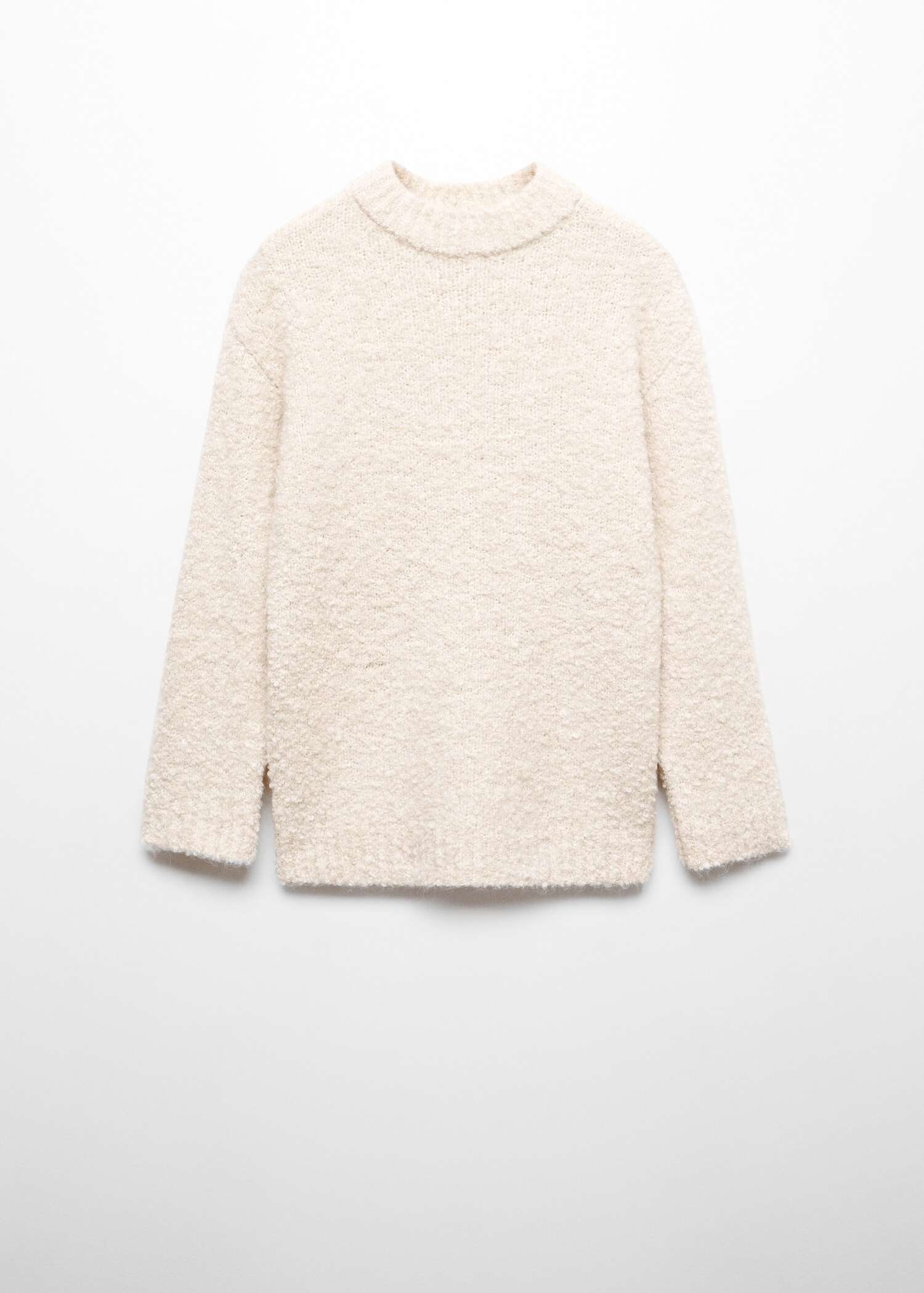 Bouclé-knit wool-blend sweater - Article without model