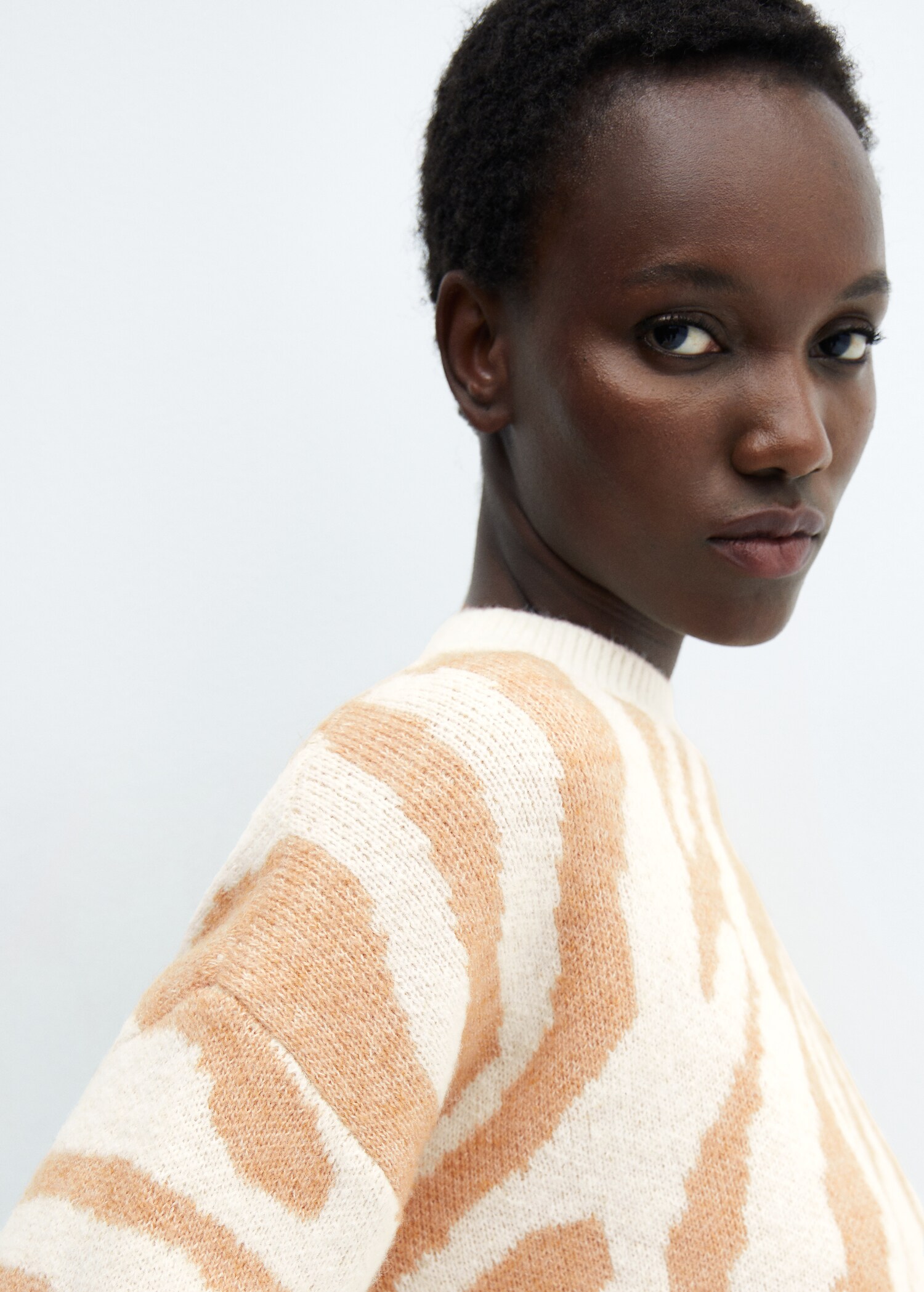 Animal-print knitted sweater - Details of the article 1