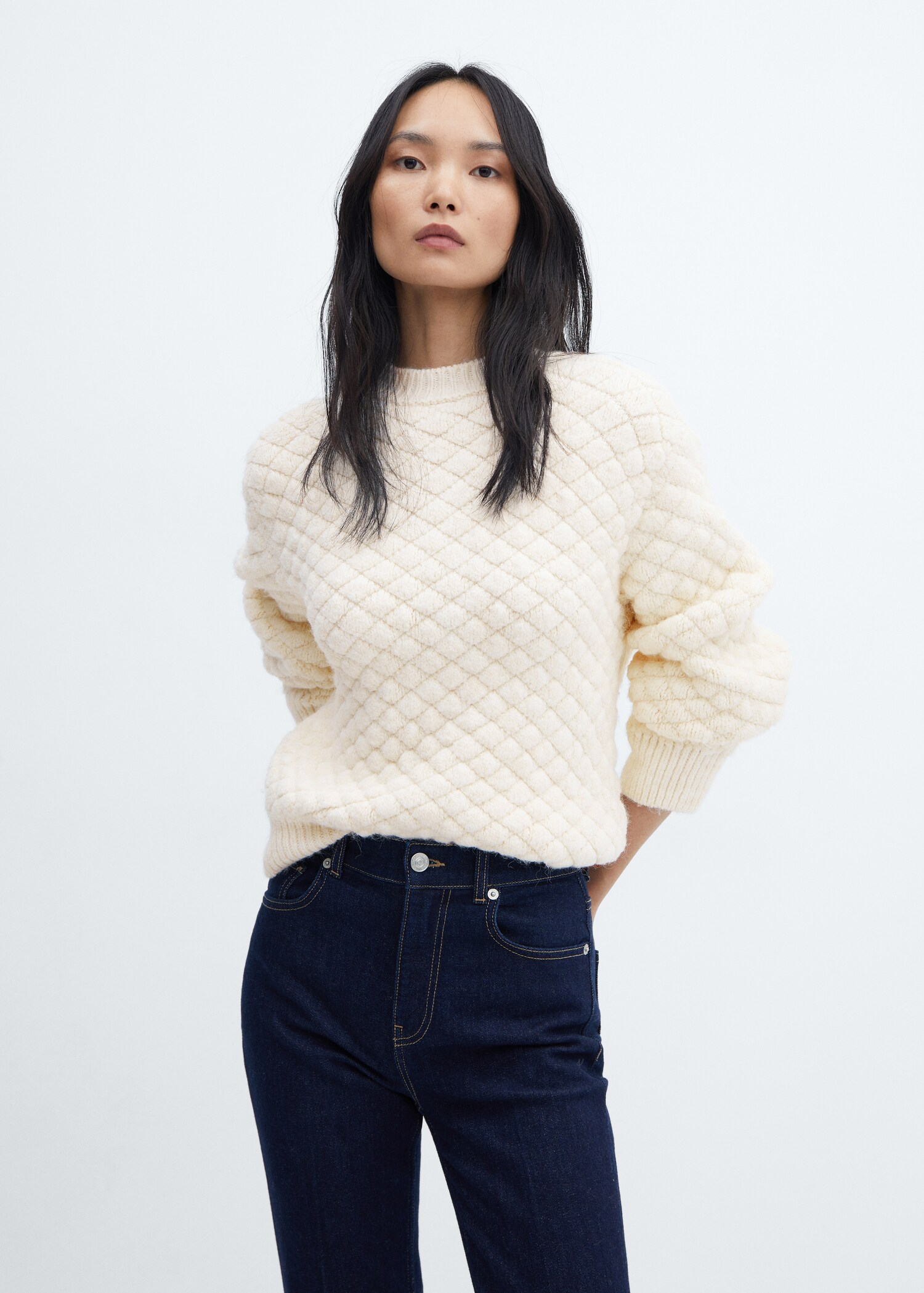 Pull-over maille oversize - Plan moyen