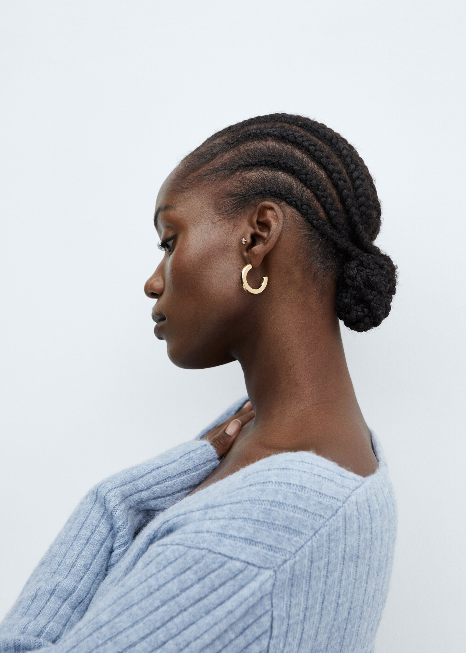 V-neck ribbed knit sweater - Details of the article 4