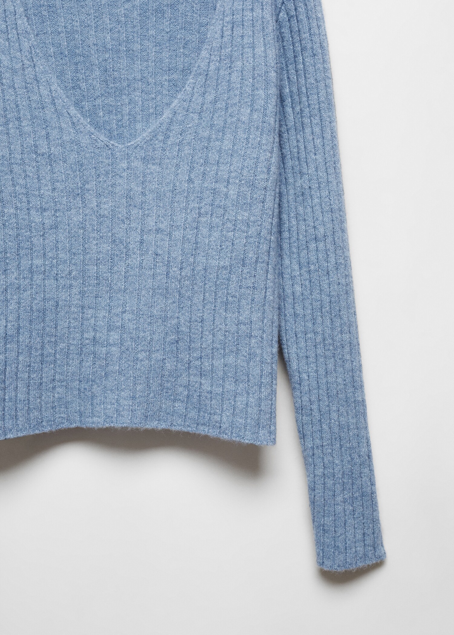 V-neck ribbed knit sweater - Details of the article 8