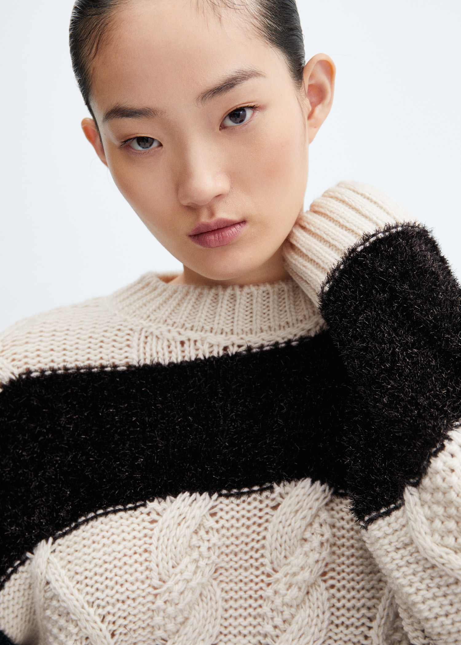 Pull-over à rayures lurex