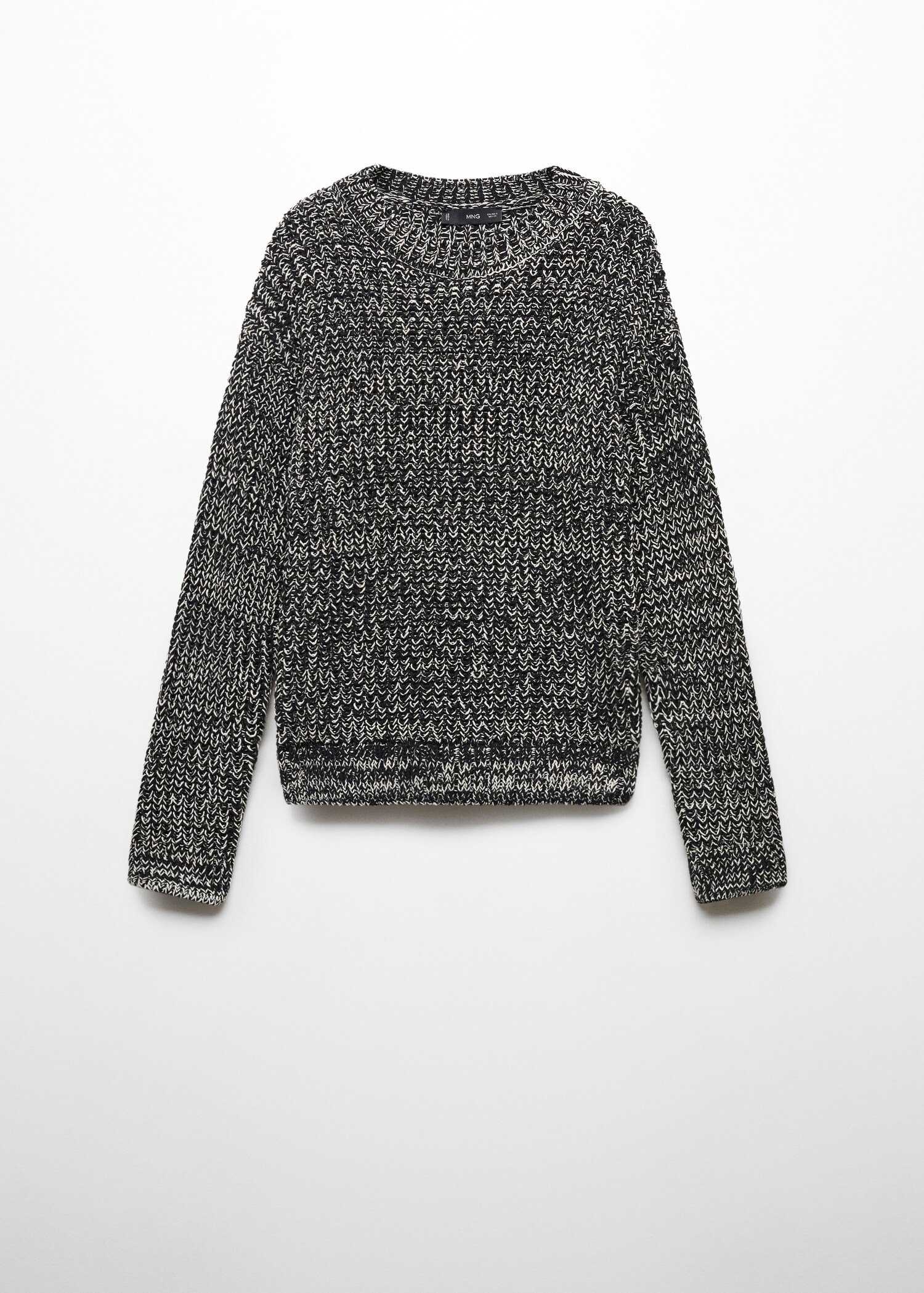 Mottled round-neck sweater - Article without model