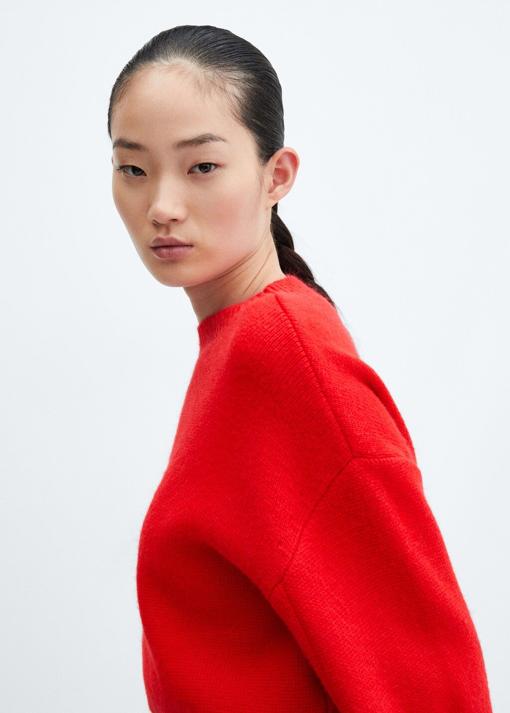 Puff-sleeve knitted sweater - Women | MANGO OUTLET USA