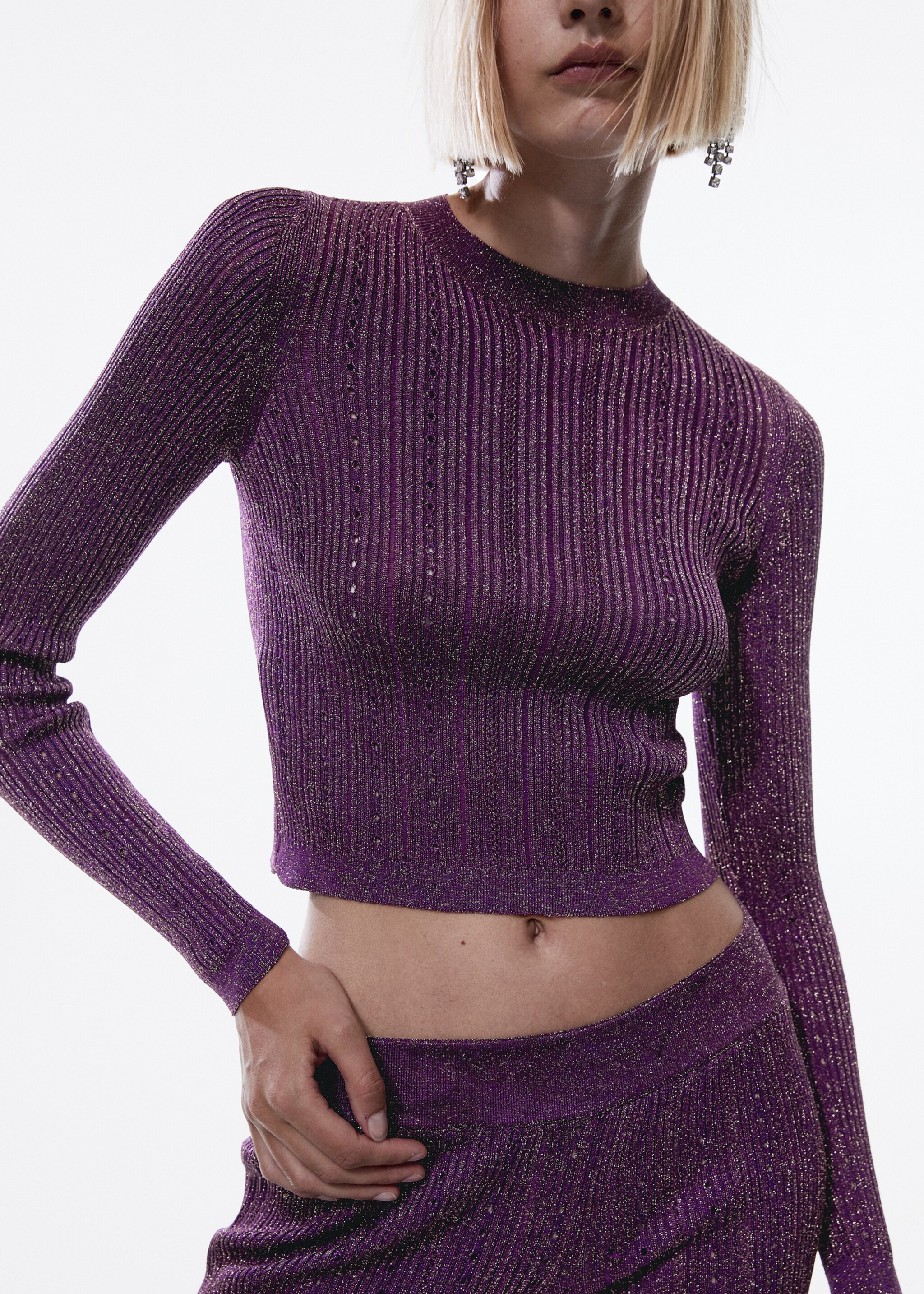 Rundhalspullover aus Lurex - Detail des Artikels 6