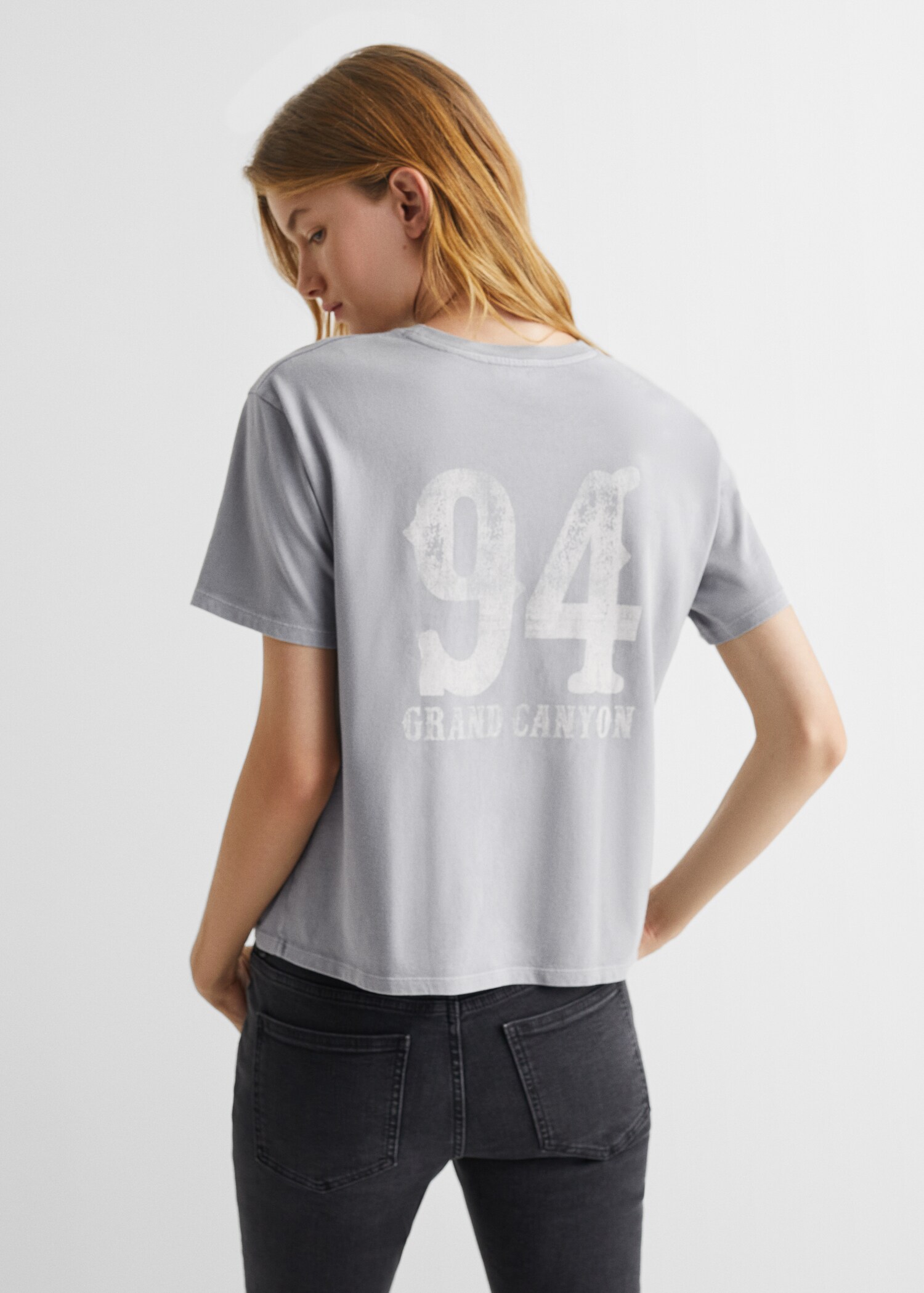 Tricou din bumbac cu mesaj - Spatele articolului